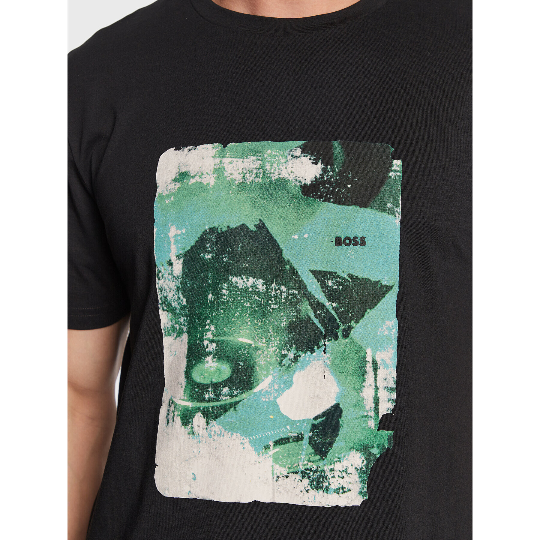 Boss T-Shirt Abstract 50485165 Černá Regular Fit - Pepit.cz