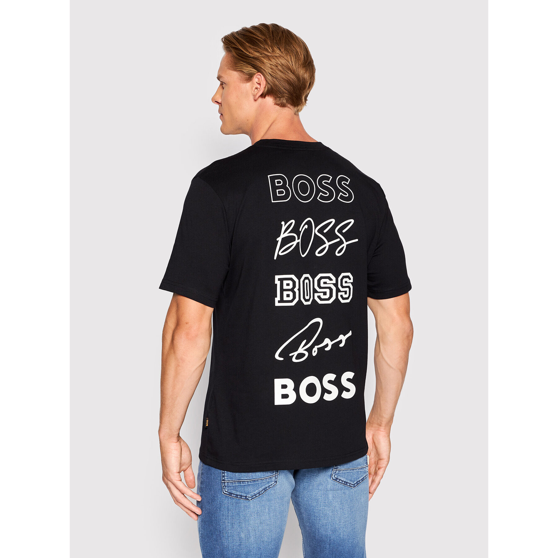 Boss T-Shirt Back 50473056 Černá Relaxed Fit - Pepit.cz