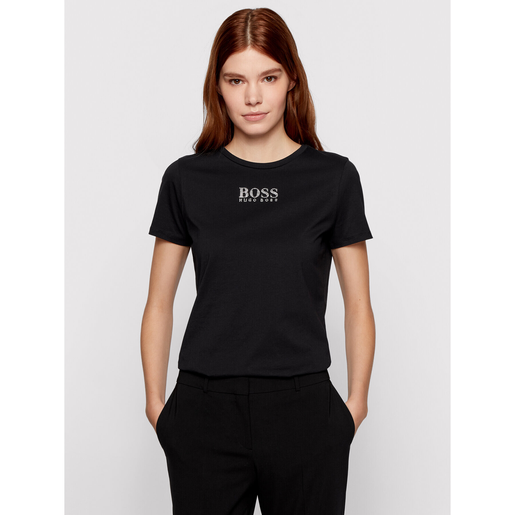 Boss T-Shirt C_Eloga 50442515 Černá Regular Fit - Pepit.cz