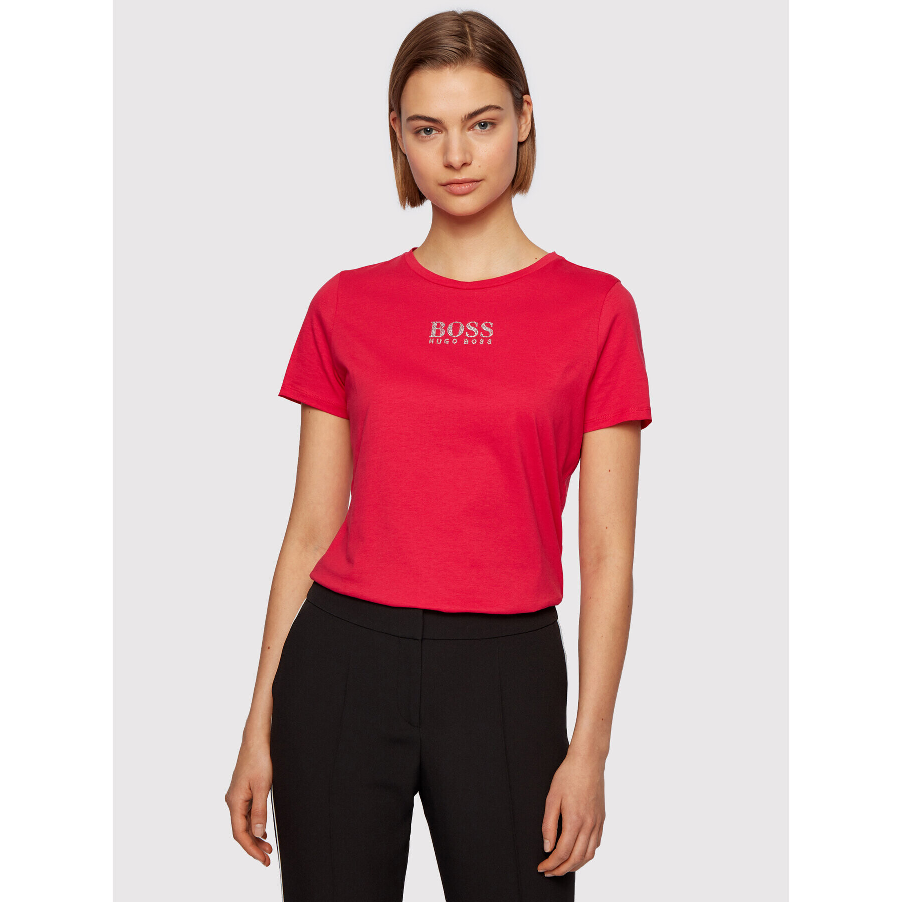 Boss T-Shirt C_Eloga 50442515 Růžová Regular Fit - Pepit.cz