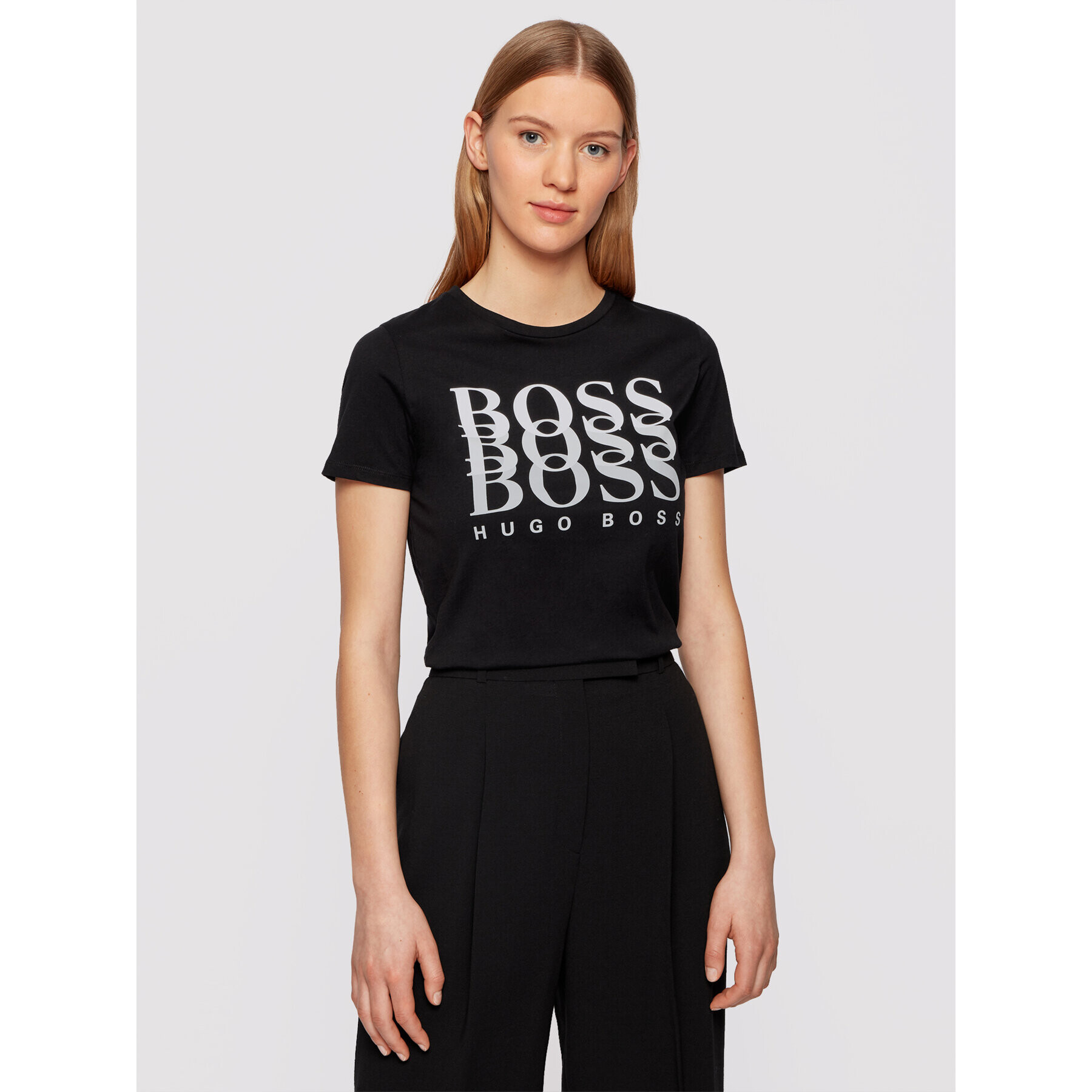 Boss T-Shirt C_Eloga1 50448512 Černá Regular Fit - Pepit.cz