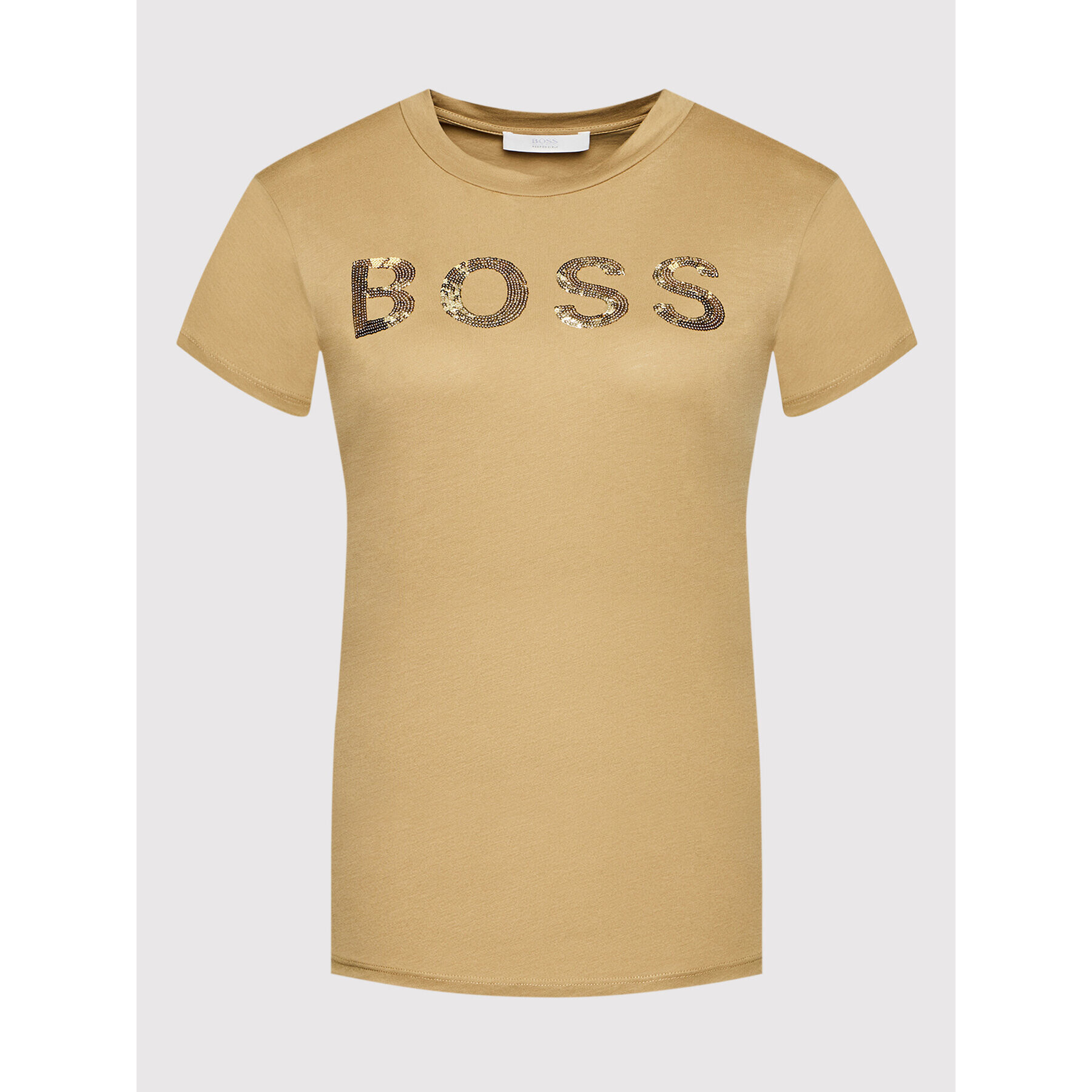 Boss T-Shirt C_Elogo_4 50464505 Hnědá Regular Fit - Pepit.cz