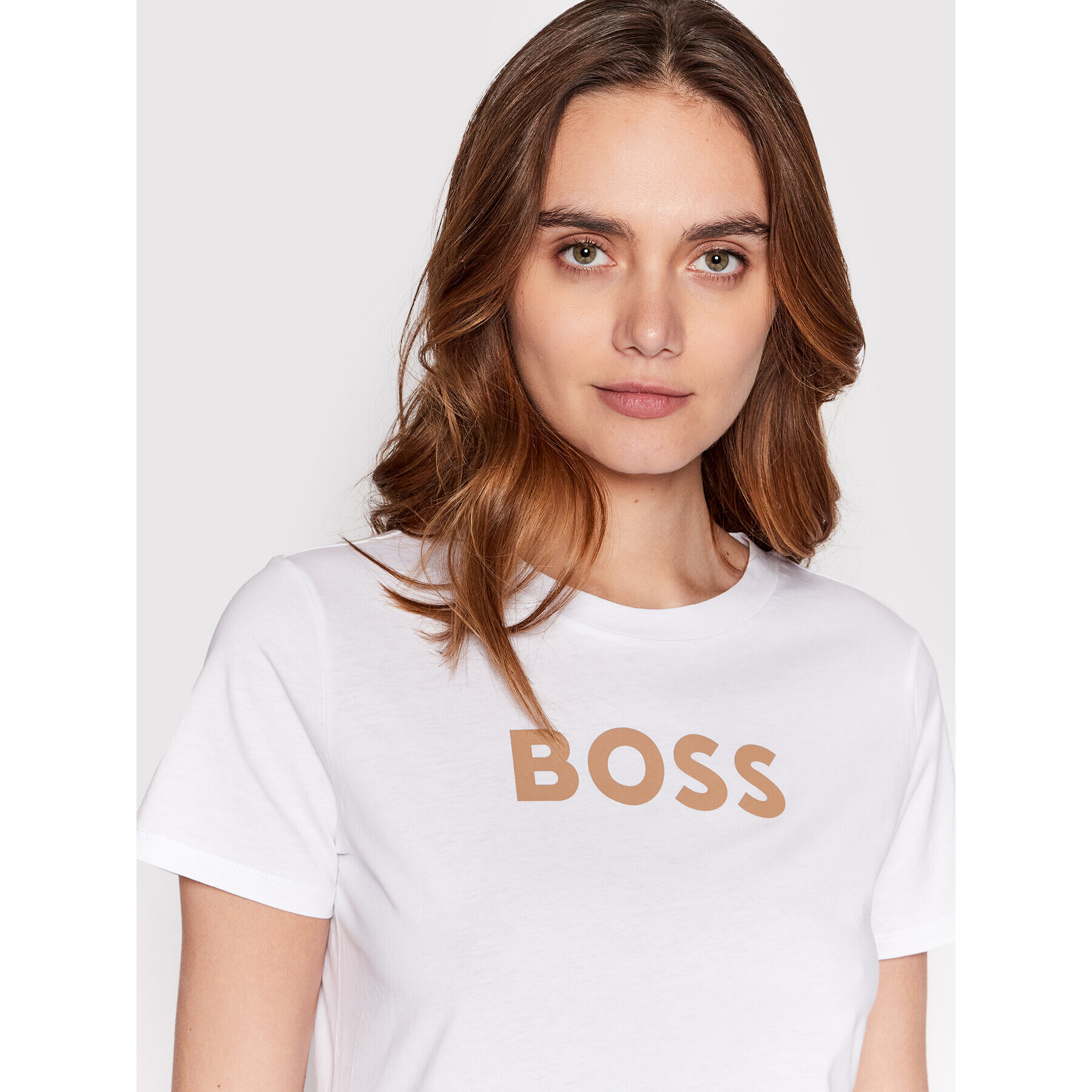 Boss T-Shirt C_Elogo_5 50468356 Bílá Regular Fit - Pepit.cz