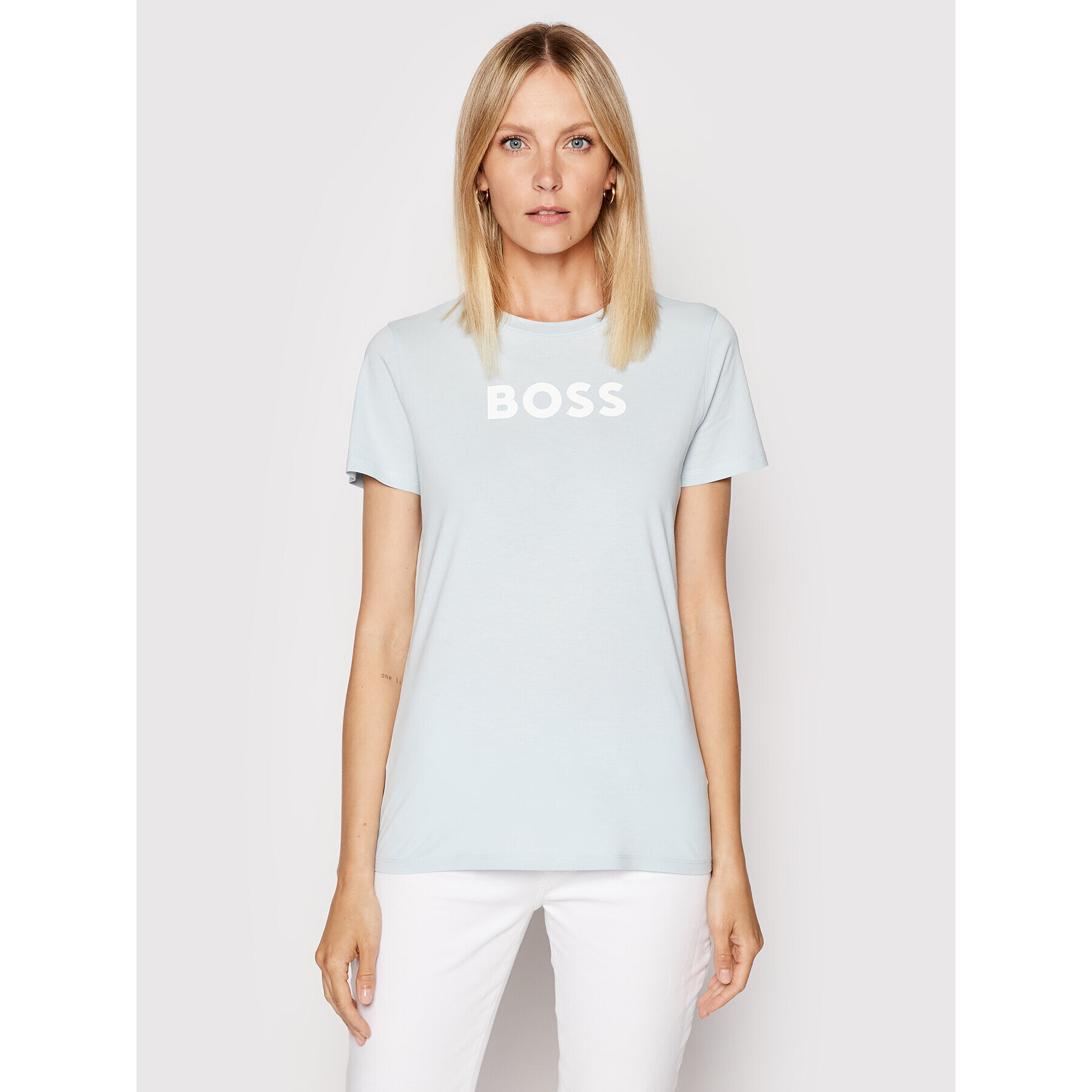 Boss T-Shirt C_Elogo_5 50468356 Modrá Regular Fit - Pepit.cz