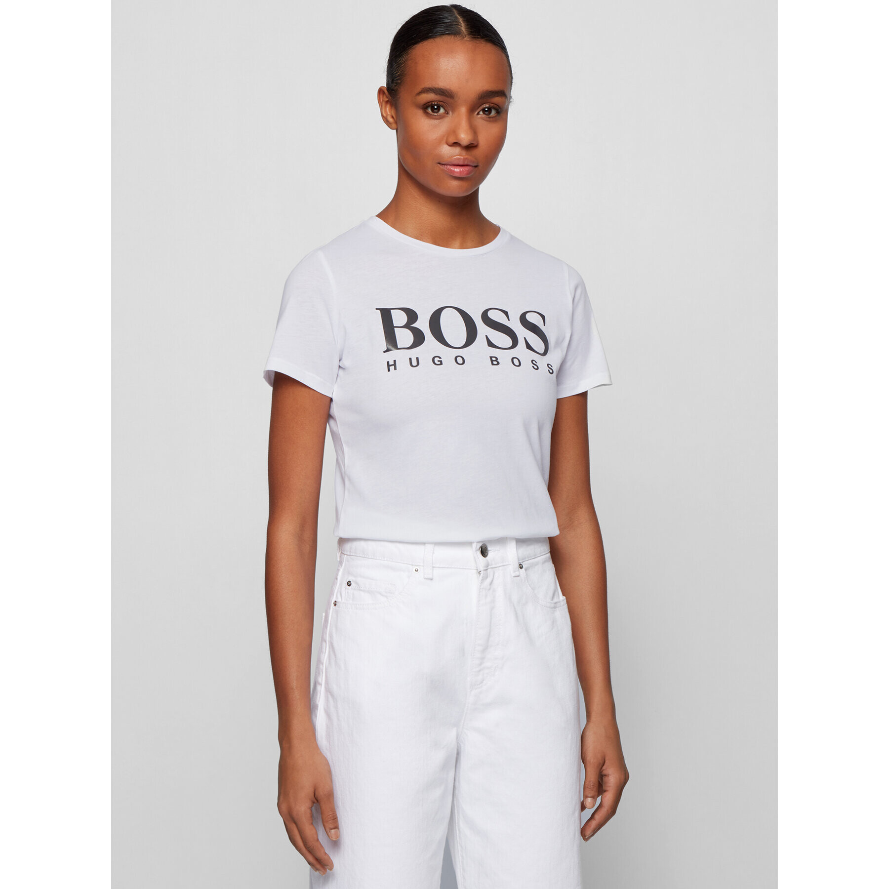 Boss T-Shirt C_Elogo 50436773 Bílá Regular Fit - Pepit.cz