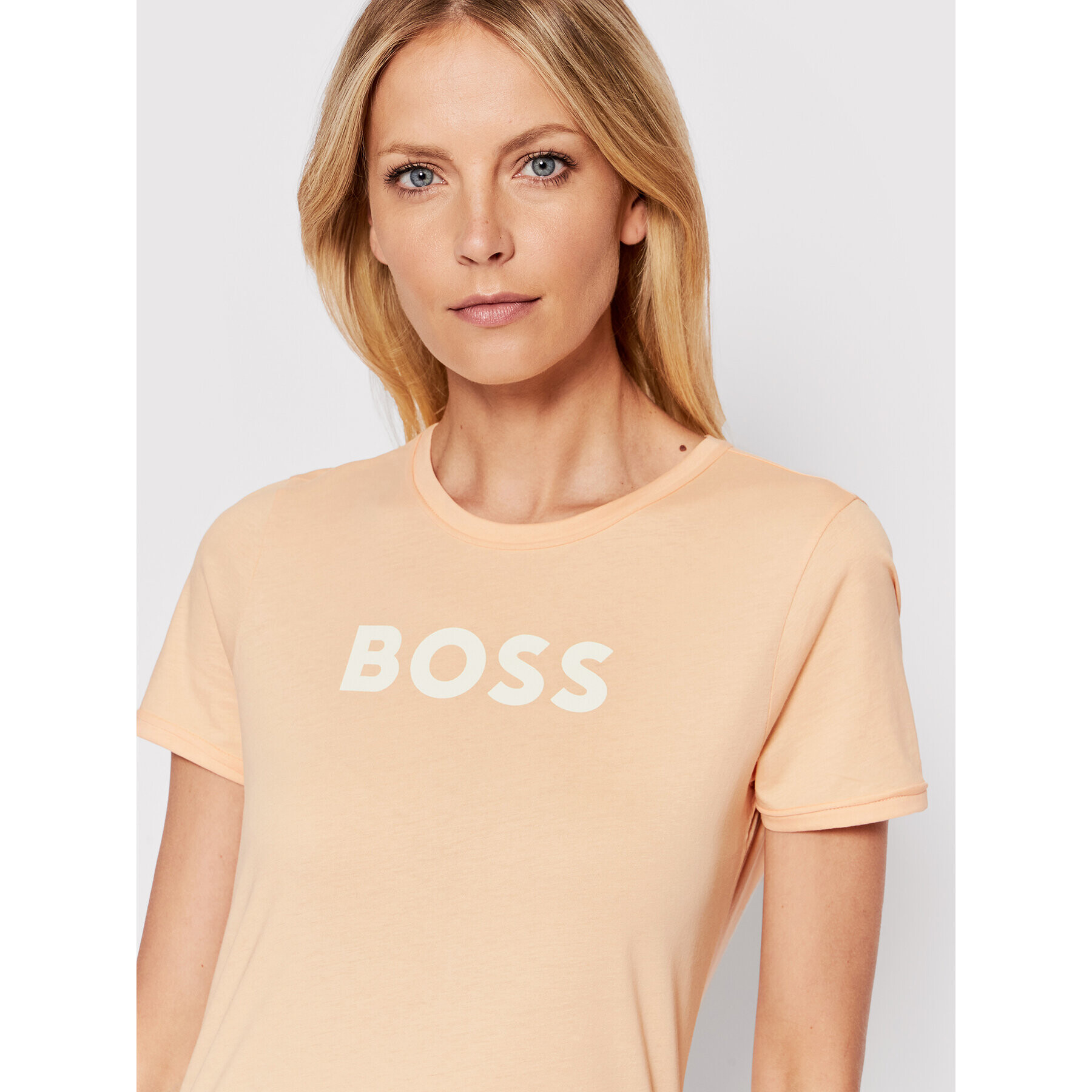 Boss T-Shirt C_Elogo_7 50472255 Oranžová Regular Fit - Pepit.cz