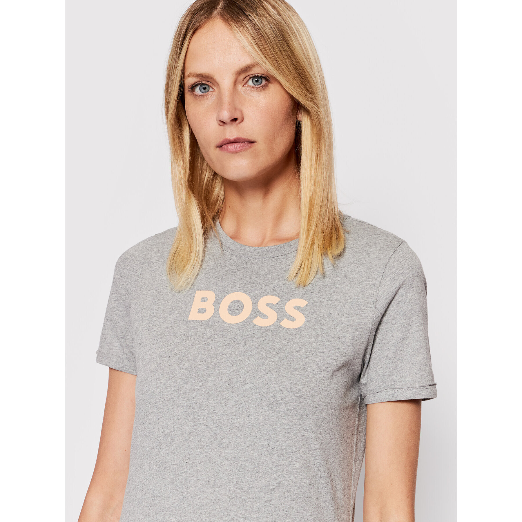 Boss T-Shirt C_Elogo_7 50472255 Šedá Regular Fit - Pepit.cz