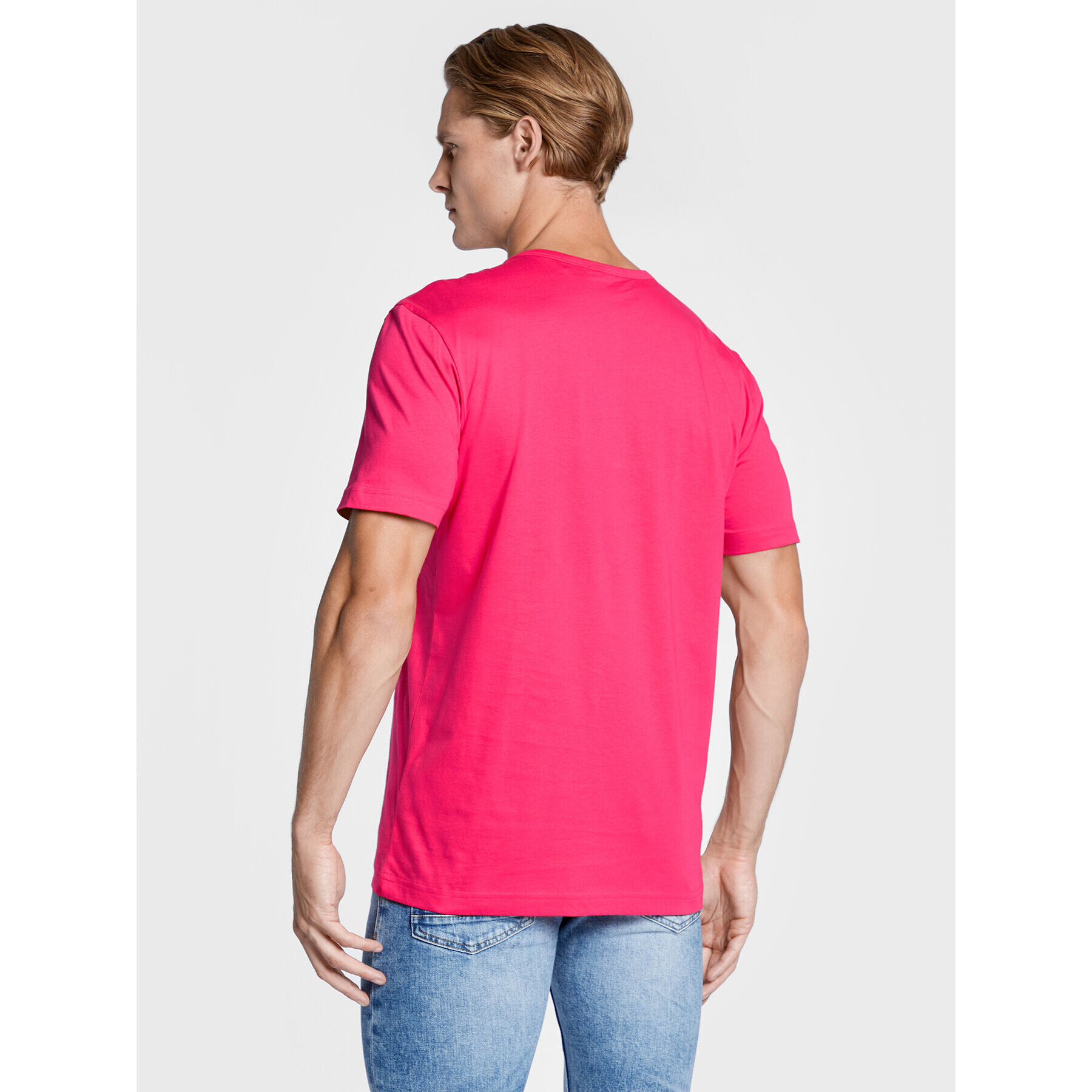 Boss T-Shirt Curved 50469062 Růžová Regular Fit - Pepit.cz