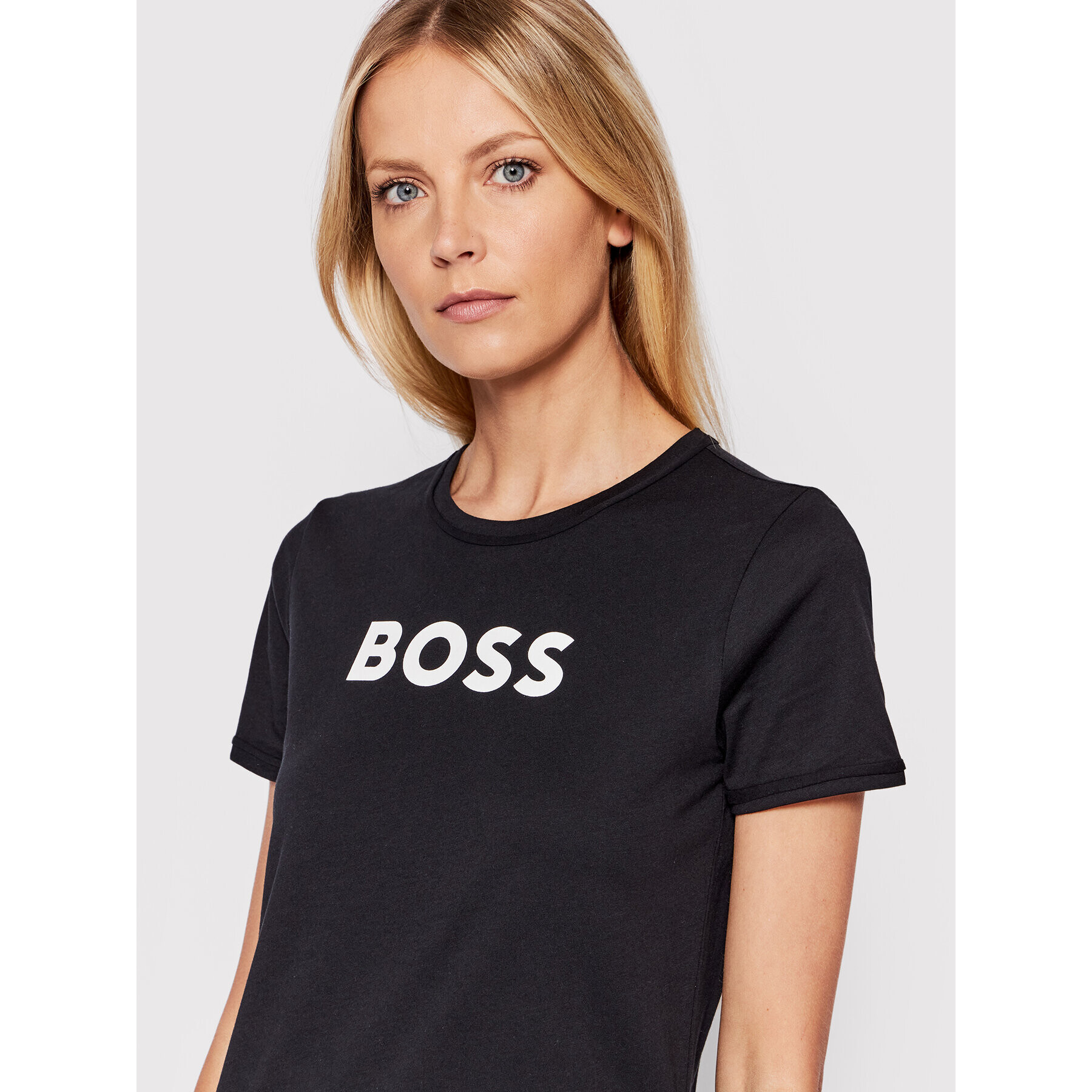 Boss T-Shirt Elogo 7 50472255 Černá Regular Fit - Pepit.cz