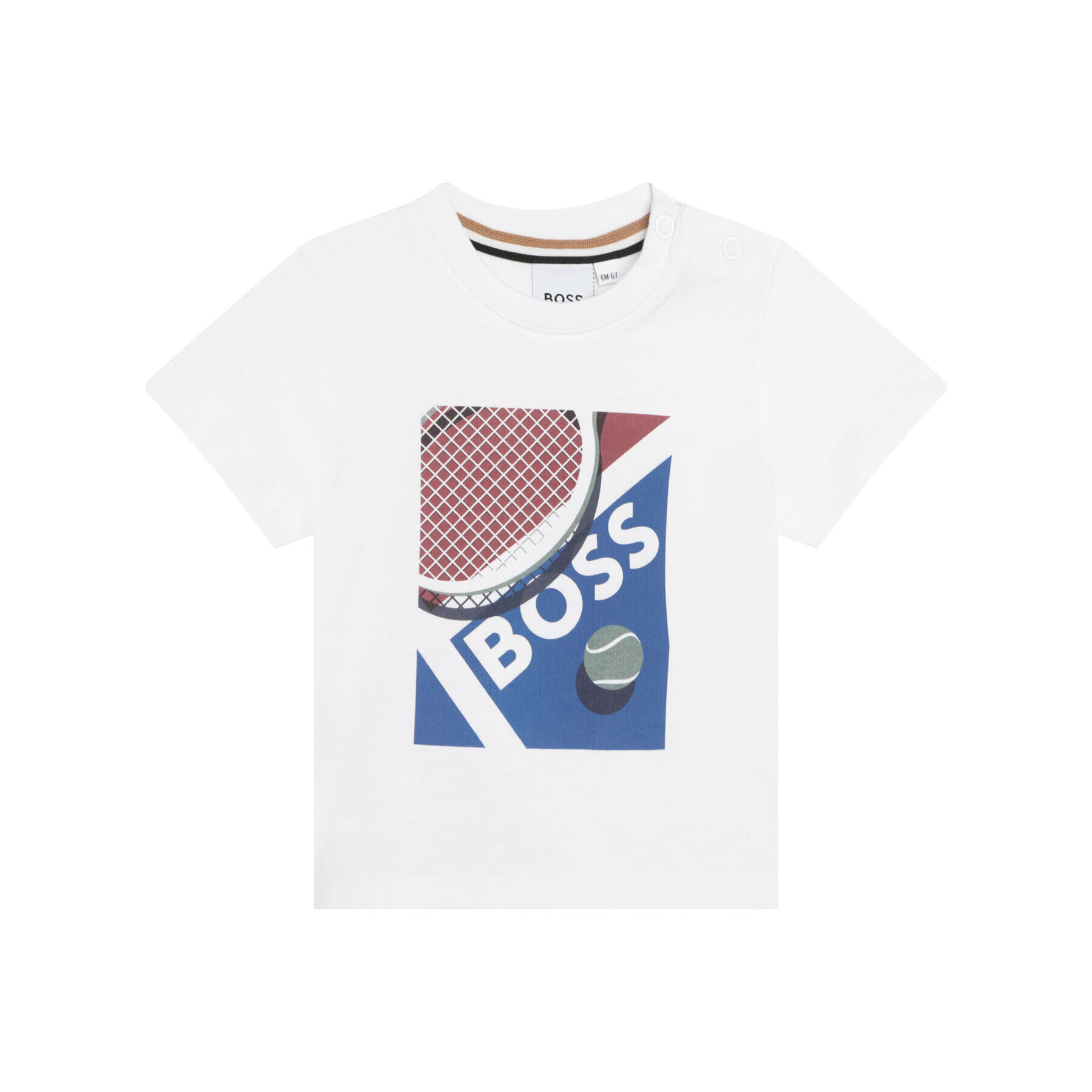 Boss T-Shirt J05A12 S Bílá Regular Fit - Pepit.cz