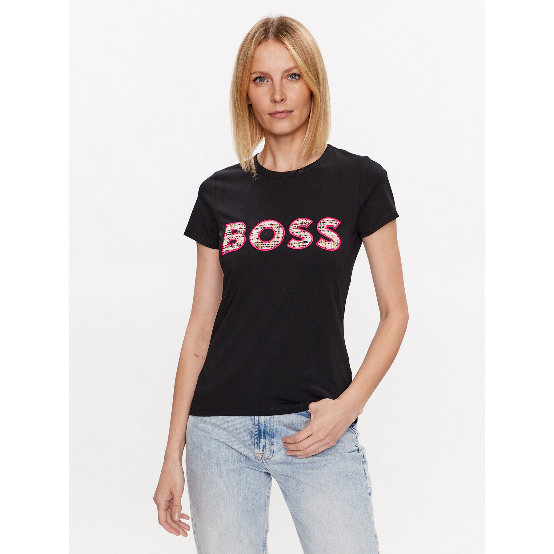 Boss T-Shirt Logo 50489531 Černá Slim Fit - Pepit.cz