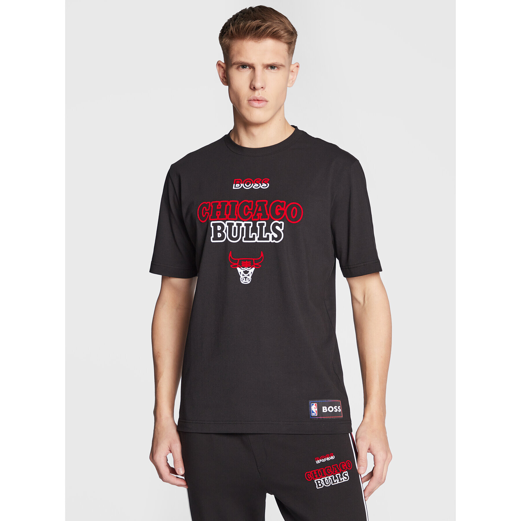 Boss T-Shirt NBA T_Basket_4 50477424 Černá Regular Fit - Pepit.cz