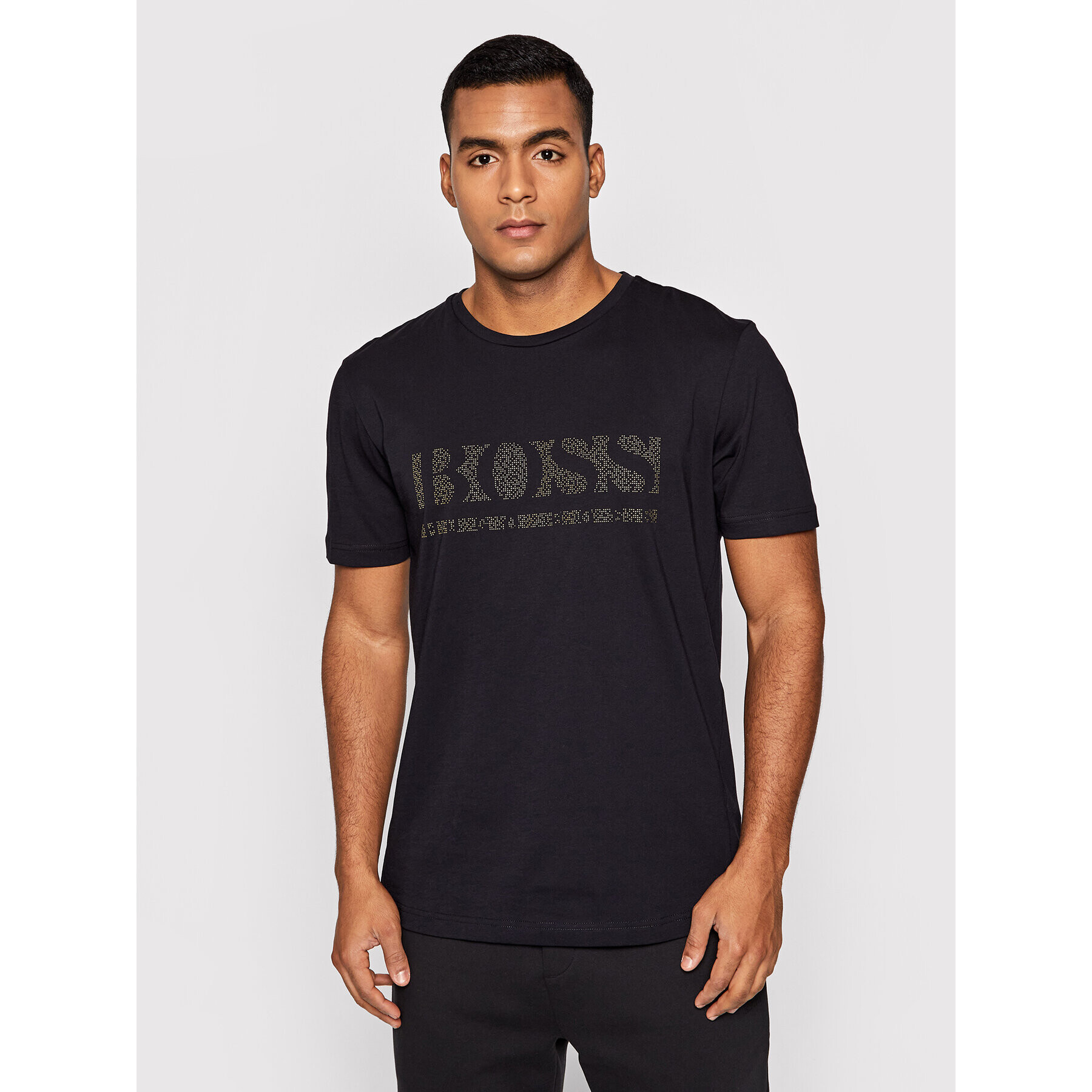 Boss T-Shirt Pixel 1 50457429 Černá Regular Fit - Pepit.cz