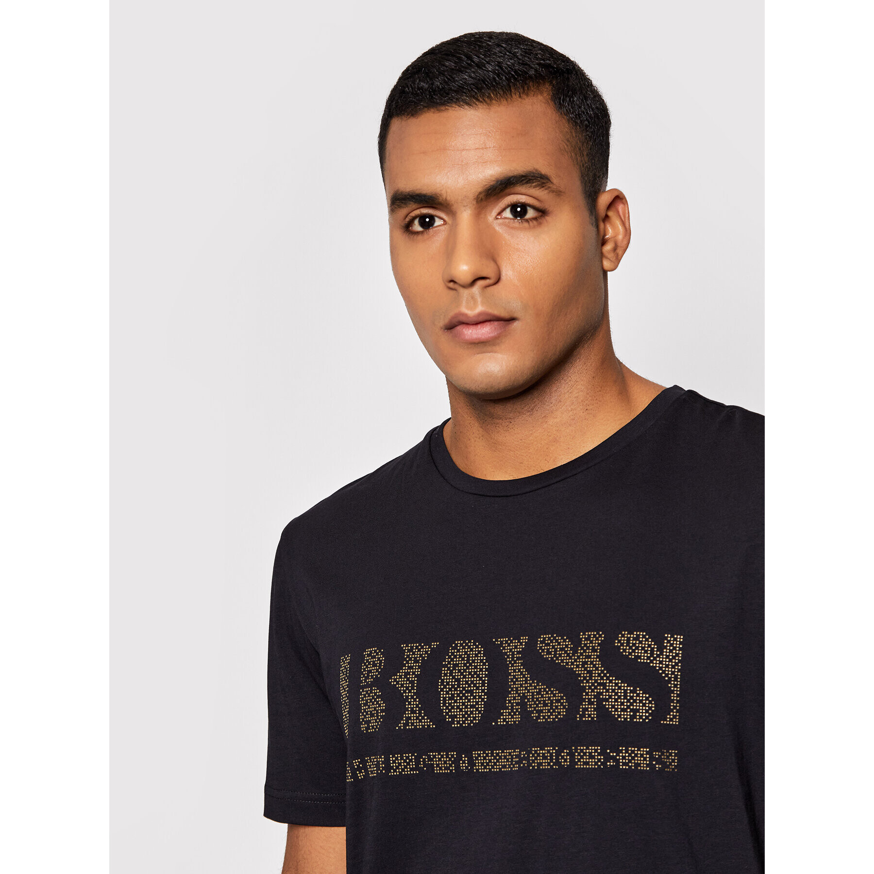 Boss T-Shirt Pixel 1 50457429 Černá Regular Fit - Pepit.cz