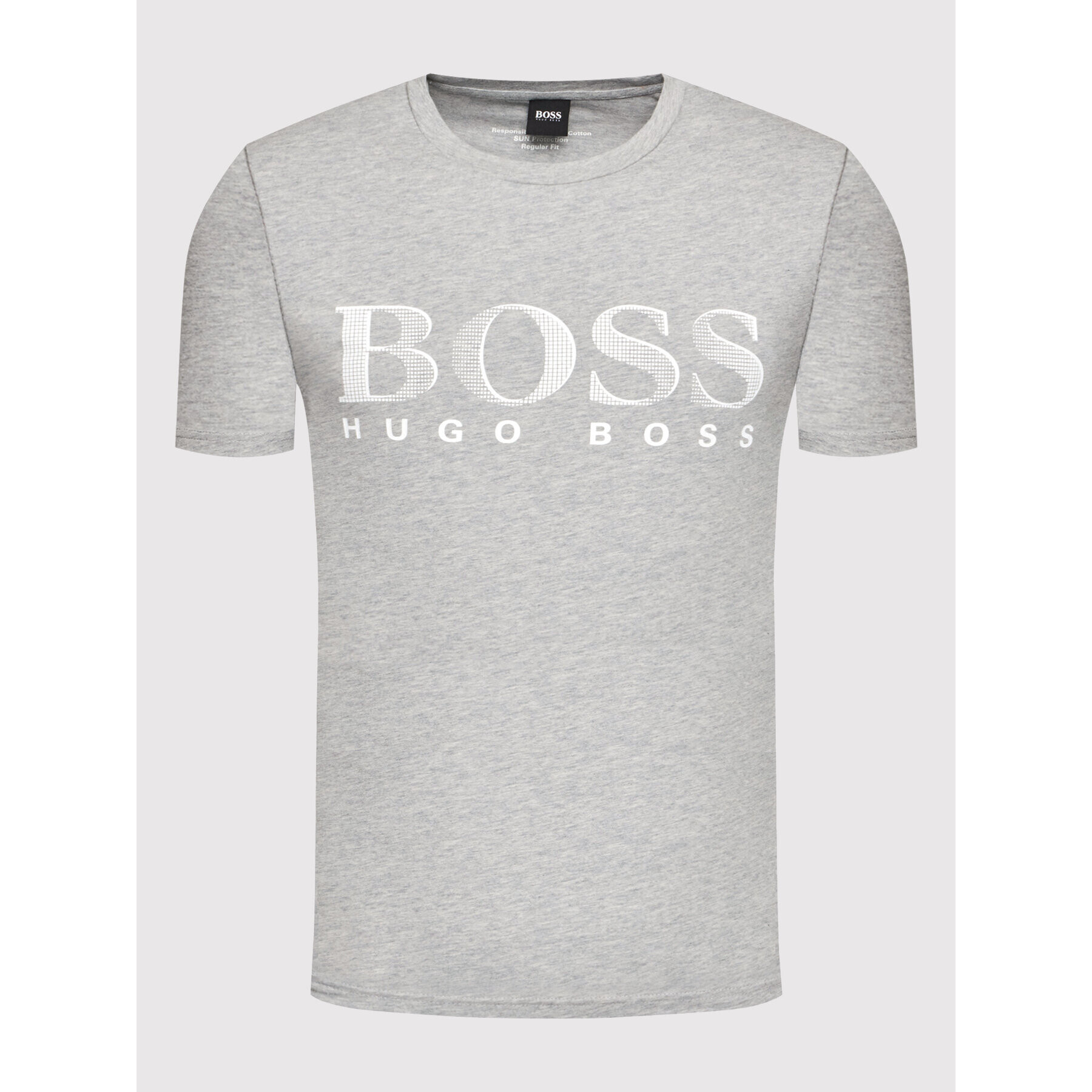 Boss T-Shirt Rn 50407774 Šedá Relaxed Fit - Pepit.cz