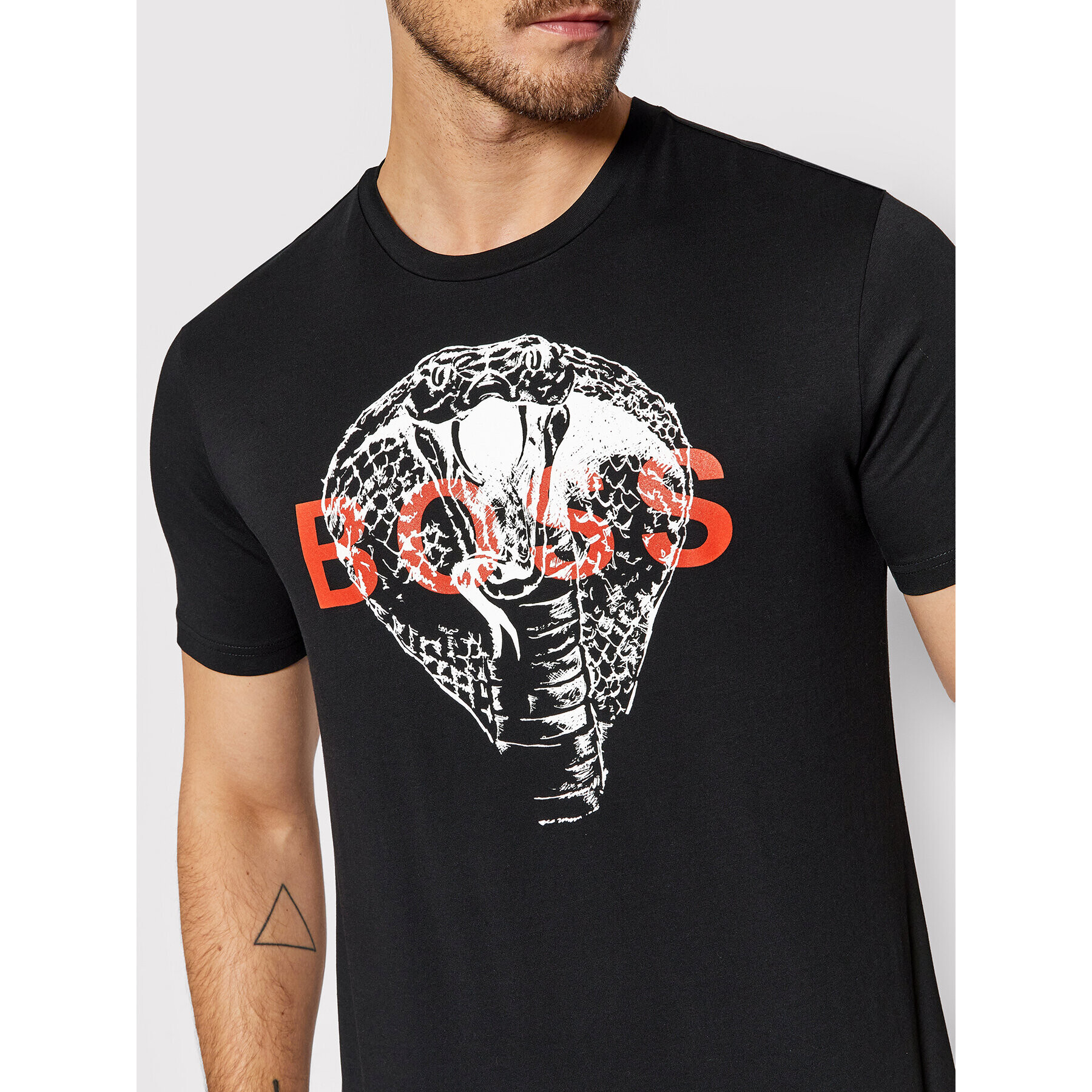 Boss T-Shirt TDraw 50460607 Černá Regular Fit - Pepit.cz