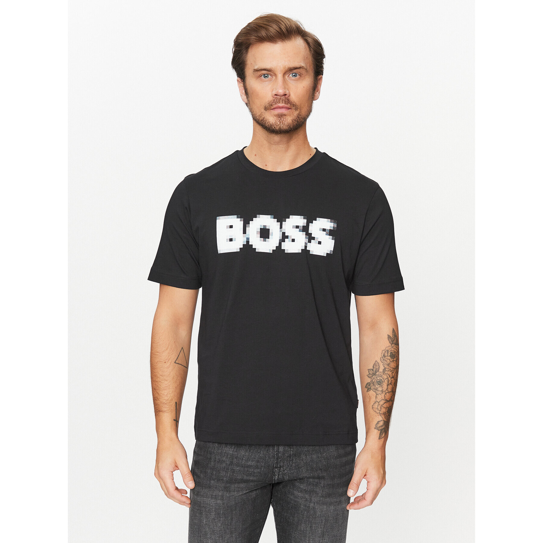 Boss T-Shirt Tedigitallogo 50503542 Černá Regular Fit - Pepit.cz