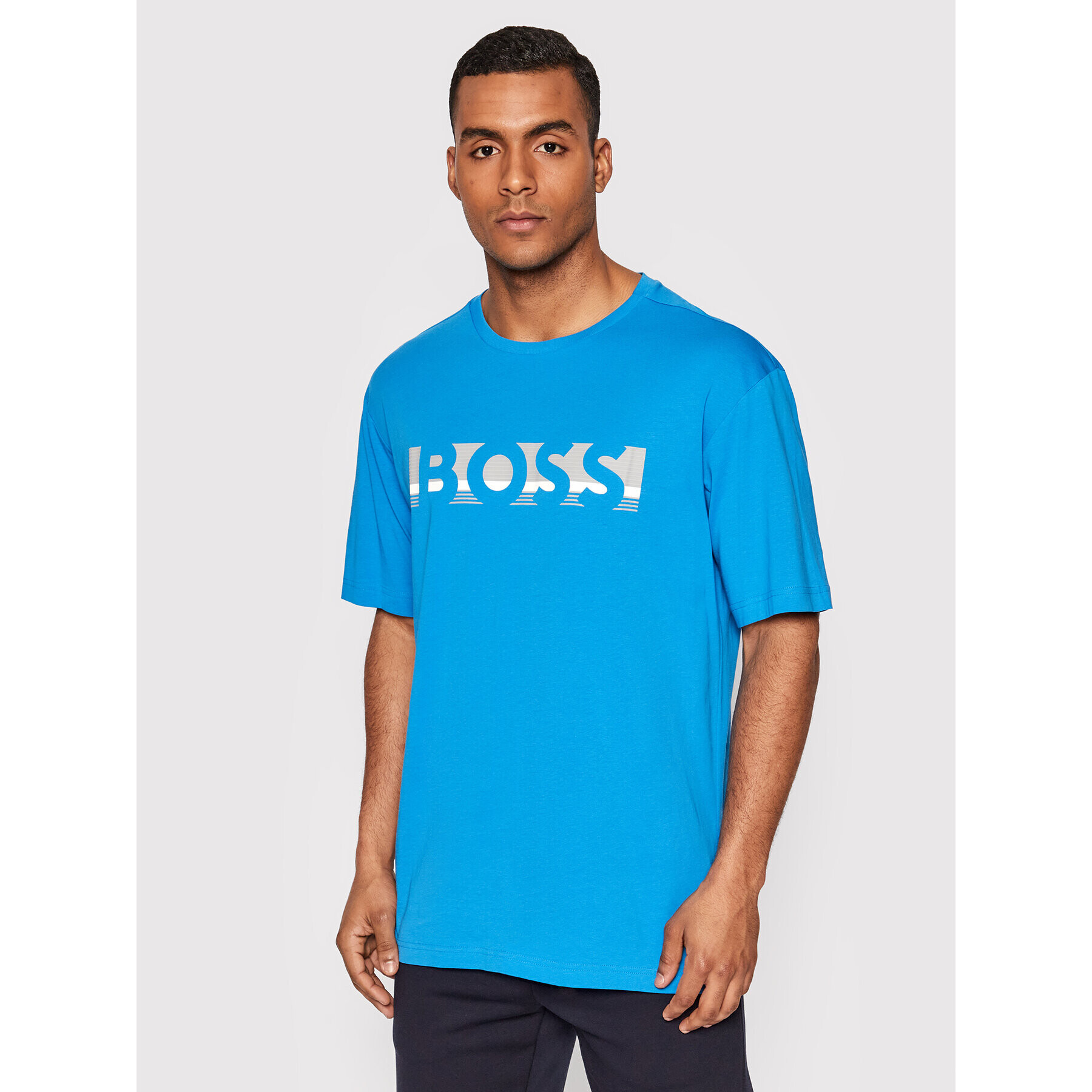 Boss T-Shirt Tee 1 50466295 Modrá Relaxed Fit - Pepit.cz