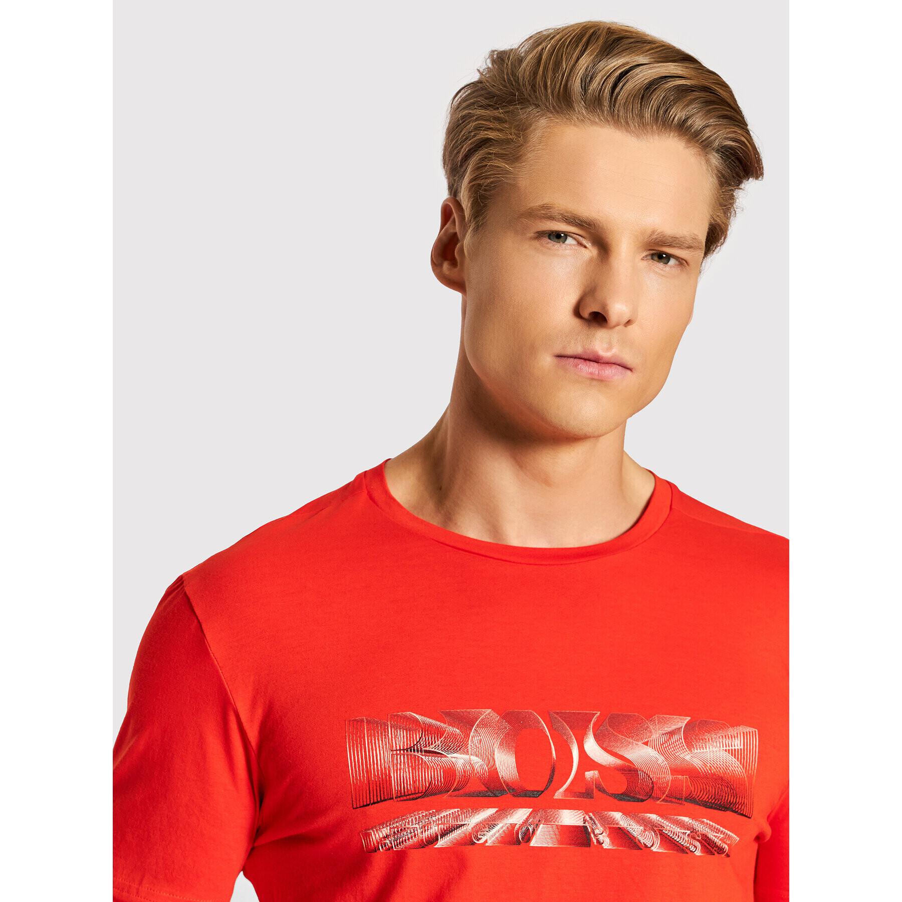 Boss T-Shirt Tee 4 50457465 Oranžová Regular Fit - Pepit.cz