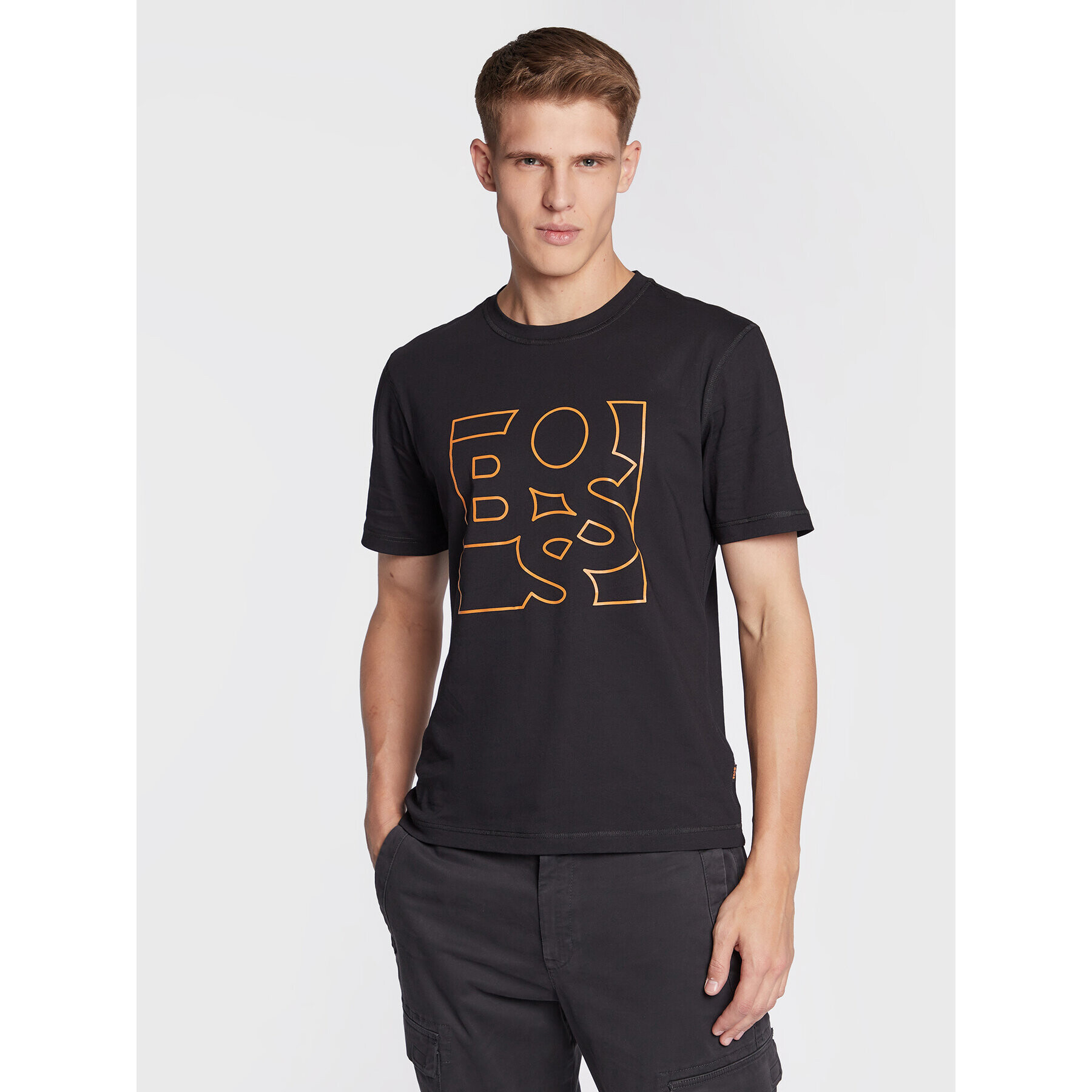 Boss T-Shirt Teetrury 2 50478776 Černá Relaxed Fit - Pepit.cz