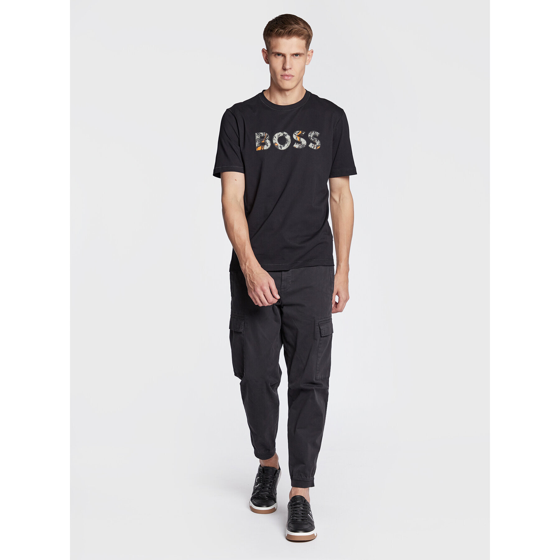 Boss T-Shirt Teetrury 2 50478776 Černá Relaxed Fit - Pepit.cz