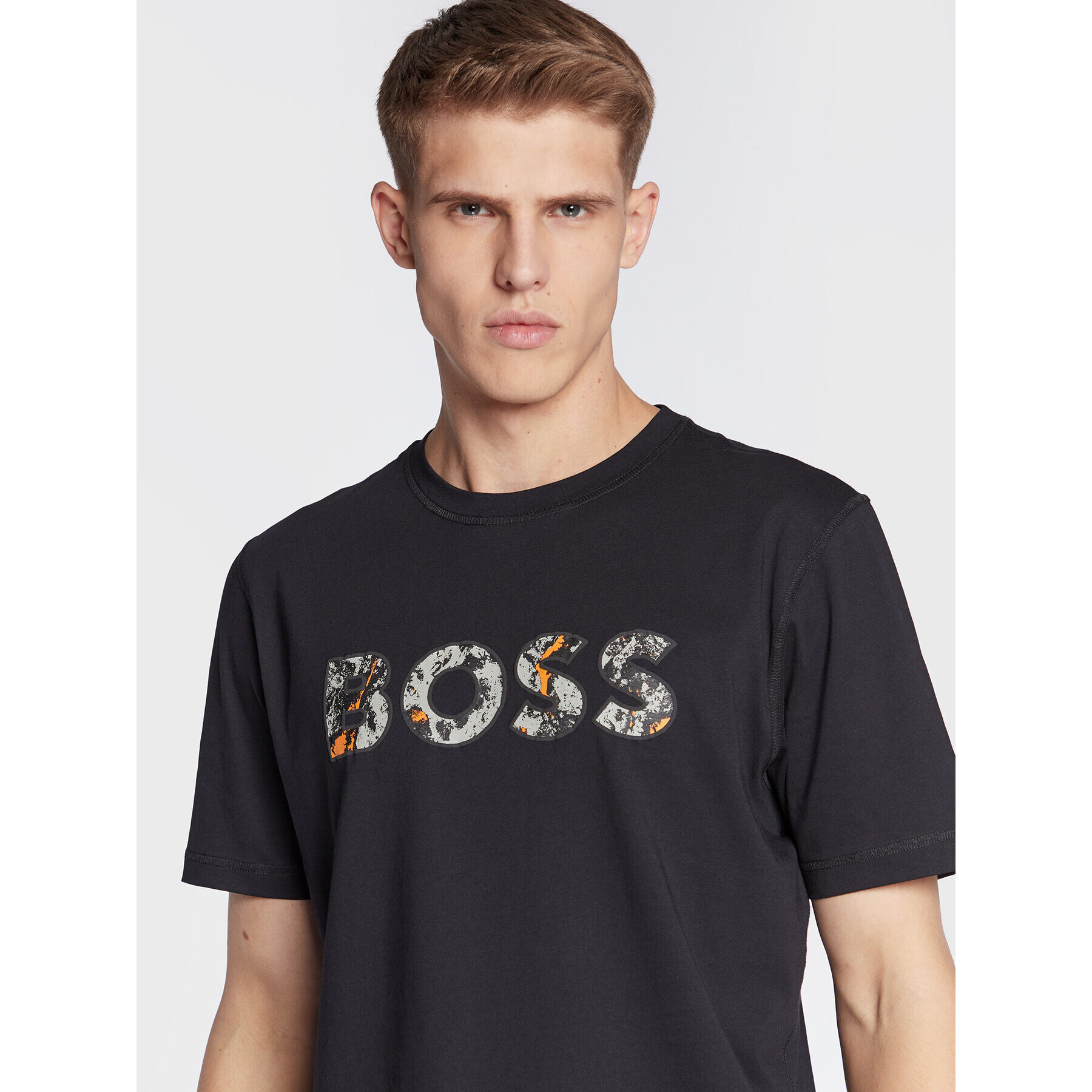 Boss T-Shirt Teetrury 2 50478776 Černá Relaxed Fit - Pepit.cz