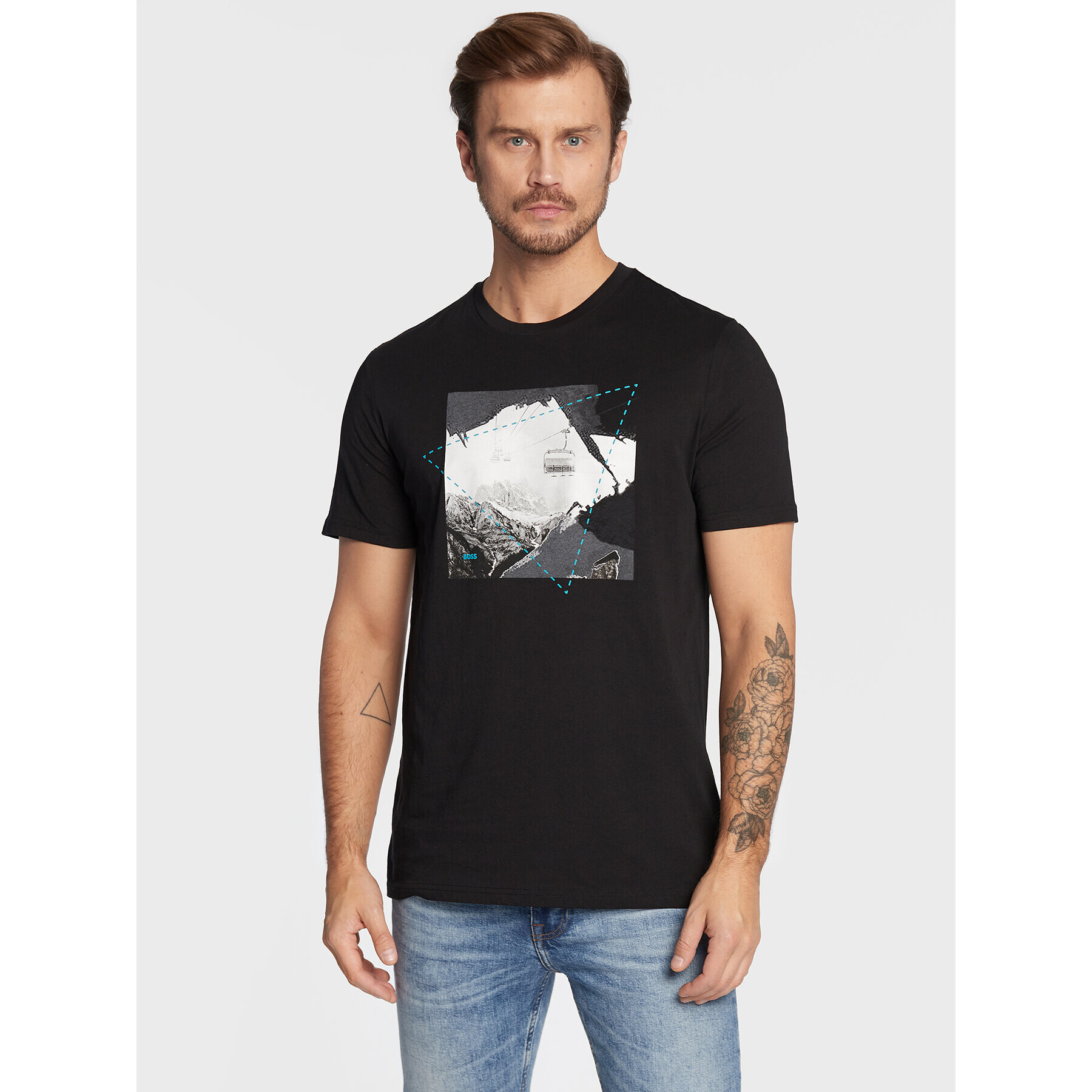 Boss T-Shirt Teetuned 1 50478791 Černá Regular Fit - Pepit.cz