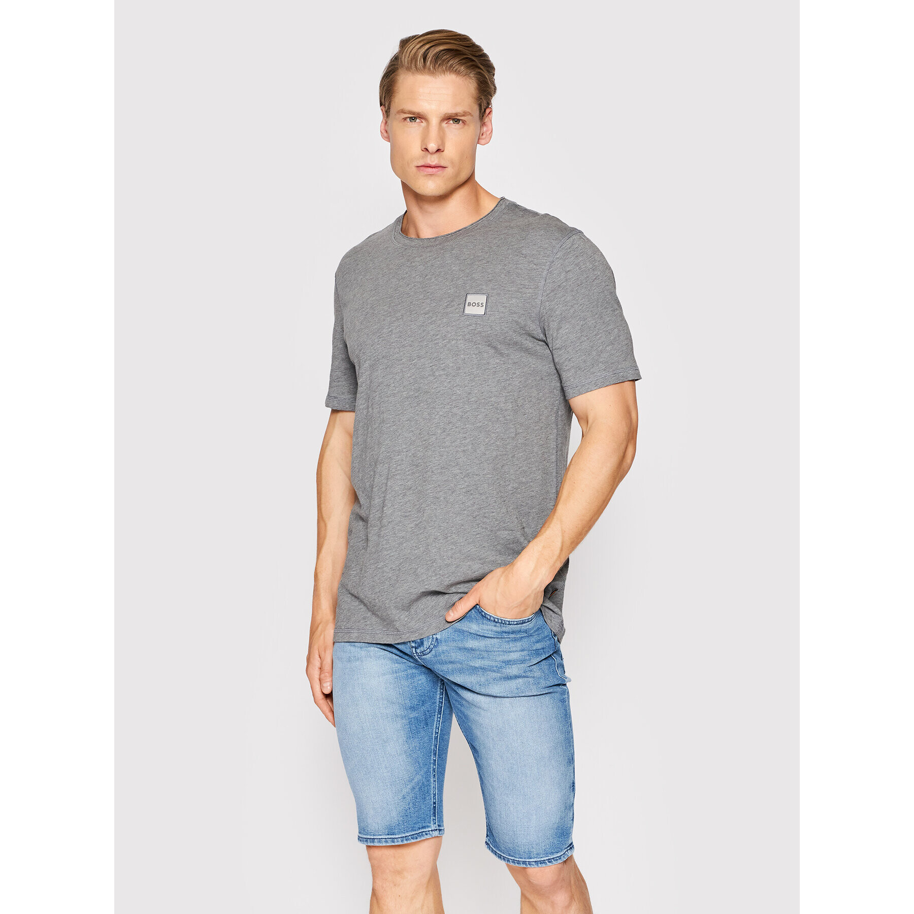 Boss T-Shirt Tegoop 50467926 Šedá Regular Fit - Pepit.cz