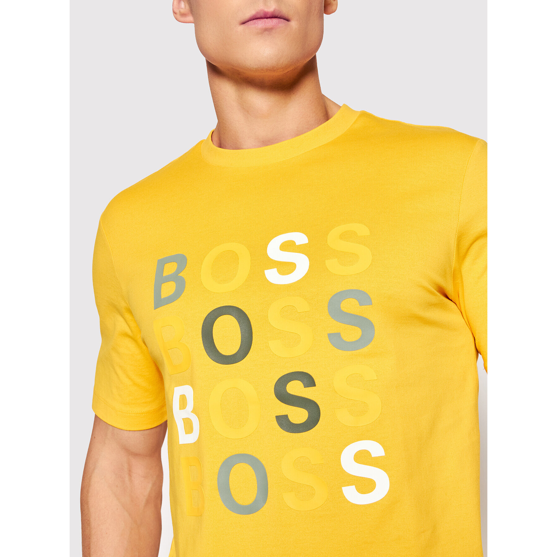 Boss T-Shirt Tessler 171 50462552 Žlutá Slim Fit - Pepit.cz