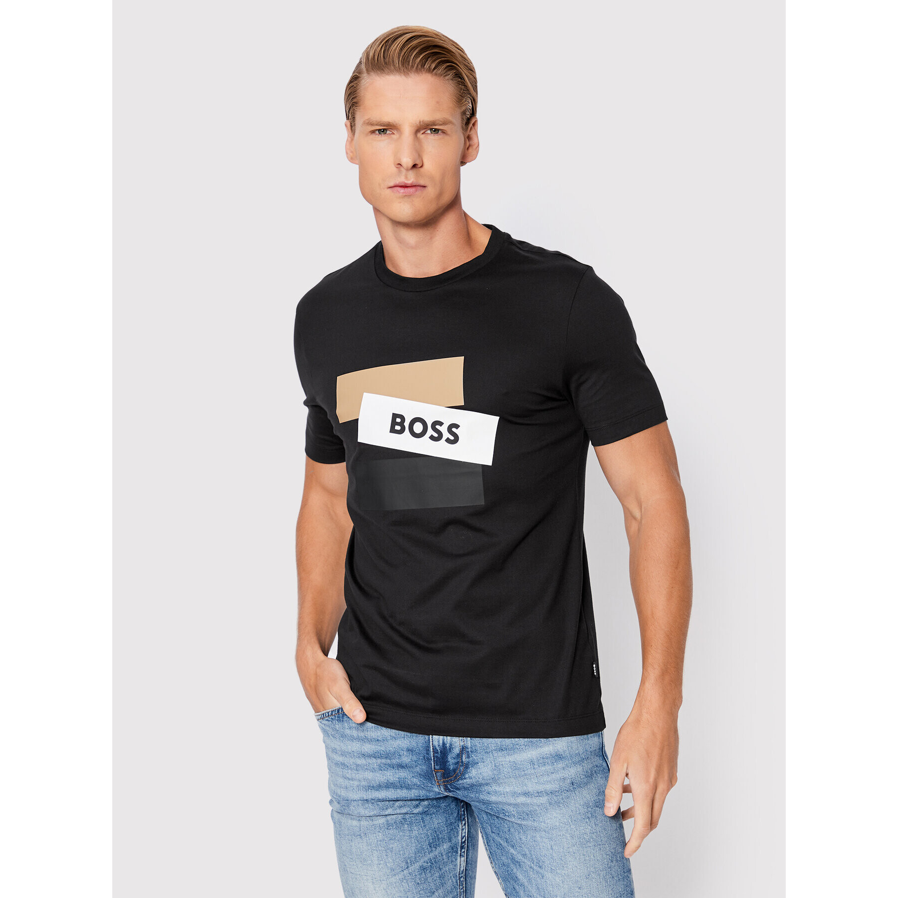 Boss T-Shirt Tessler 177 50482112 Černá Slim Fit - Pepit.cz