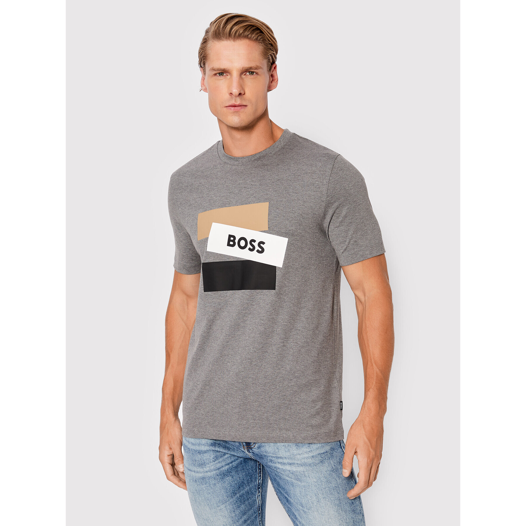 Boss T-Shirt Tessler 177 50482112 Šedá Slim Fit - Pepit.cz