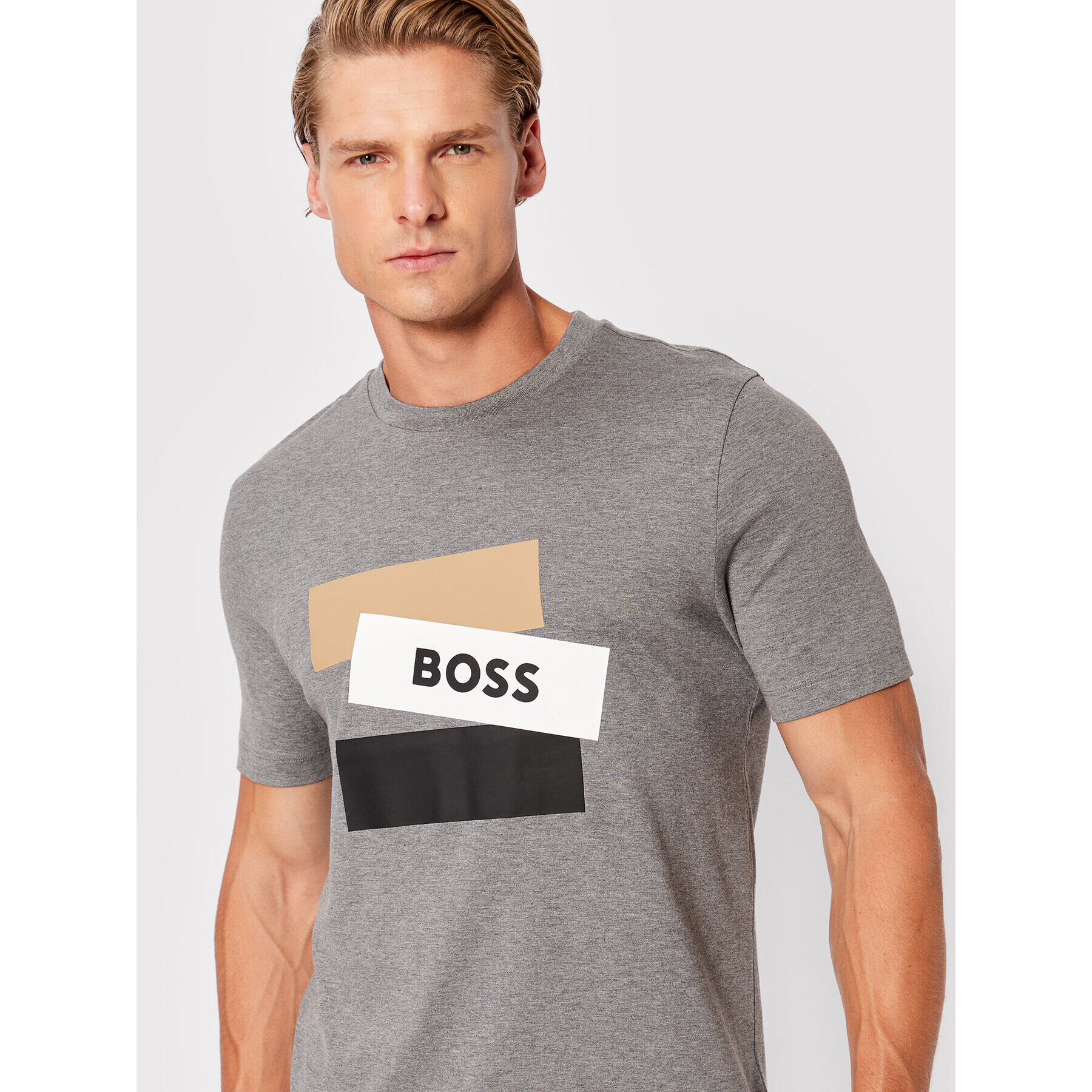 Boss T-Shirt Tessler 177 50482112 Šedá Slim Fit - Pepit.cz