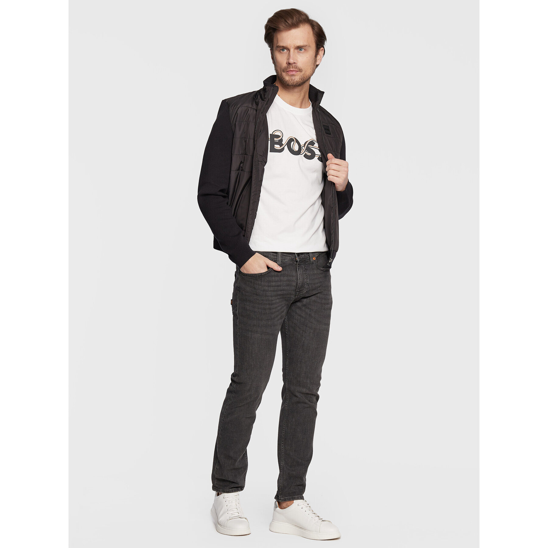 Boss T-Shirt Tessler 50476792 Bílá Slim Fit - Pepit.cz