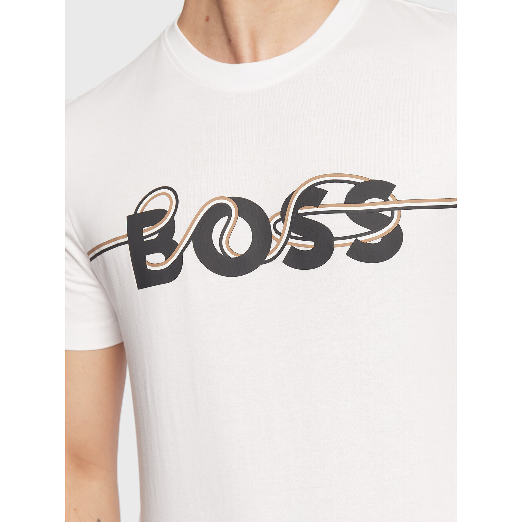 Boss T-Shirt Tessler 50476792 Bílá Slim Fit - Pepit.cz