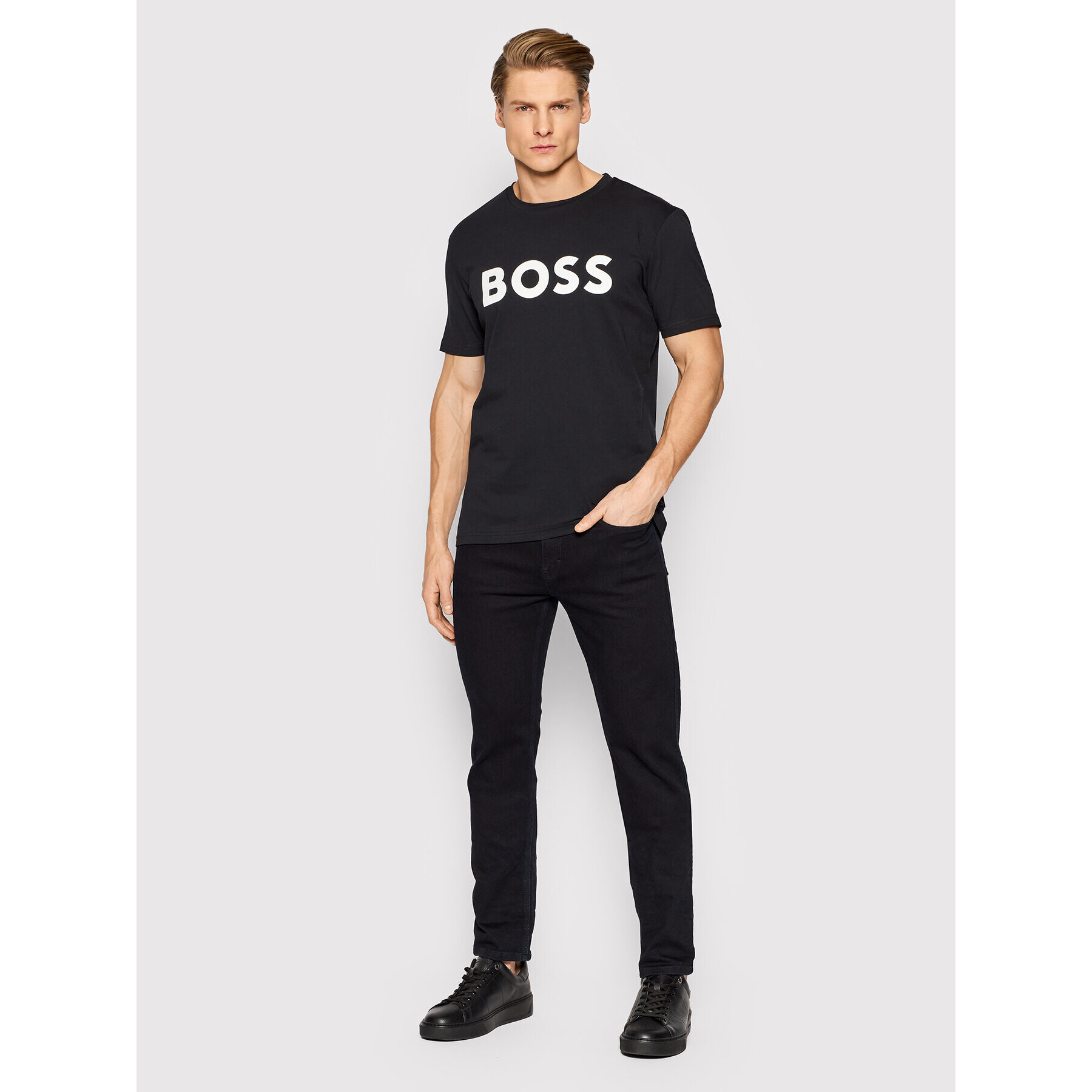 Boss T-Shirt Thinking 1 50469648 Černá Regular Fit - Pepit.cz