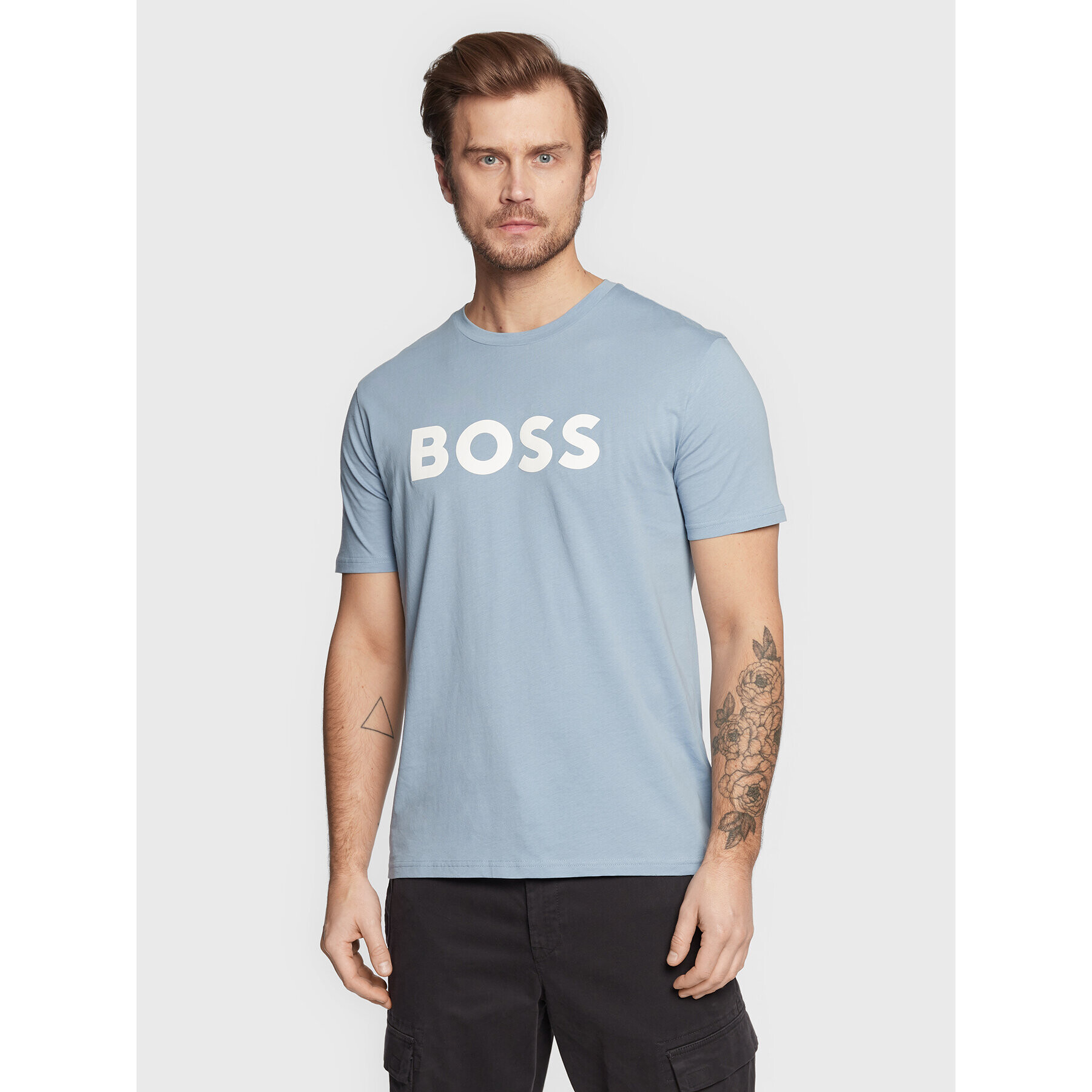 Boss T-Shirt Thinking 1 50481923 Modrá Regular Fit - Pepit.cz