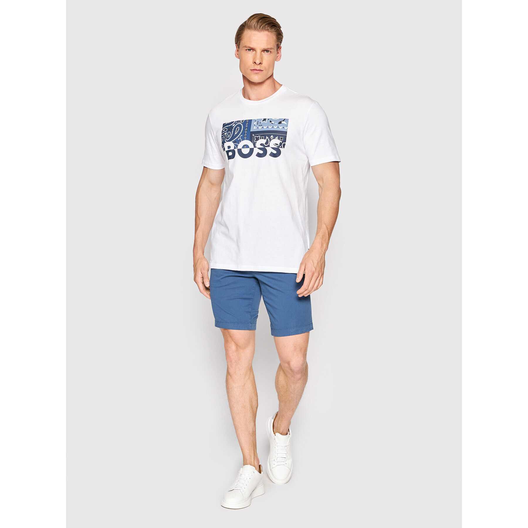 Boss T-Shirt Thinking 3 50469663 Bílá Regular Fit - Pepit.cz