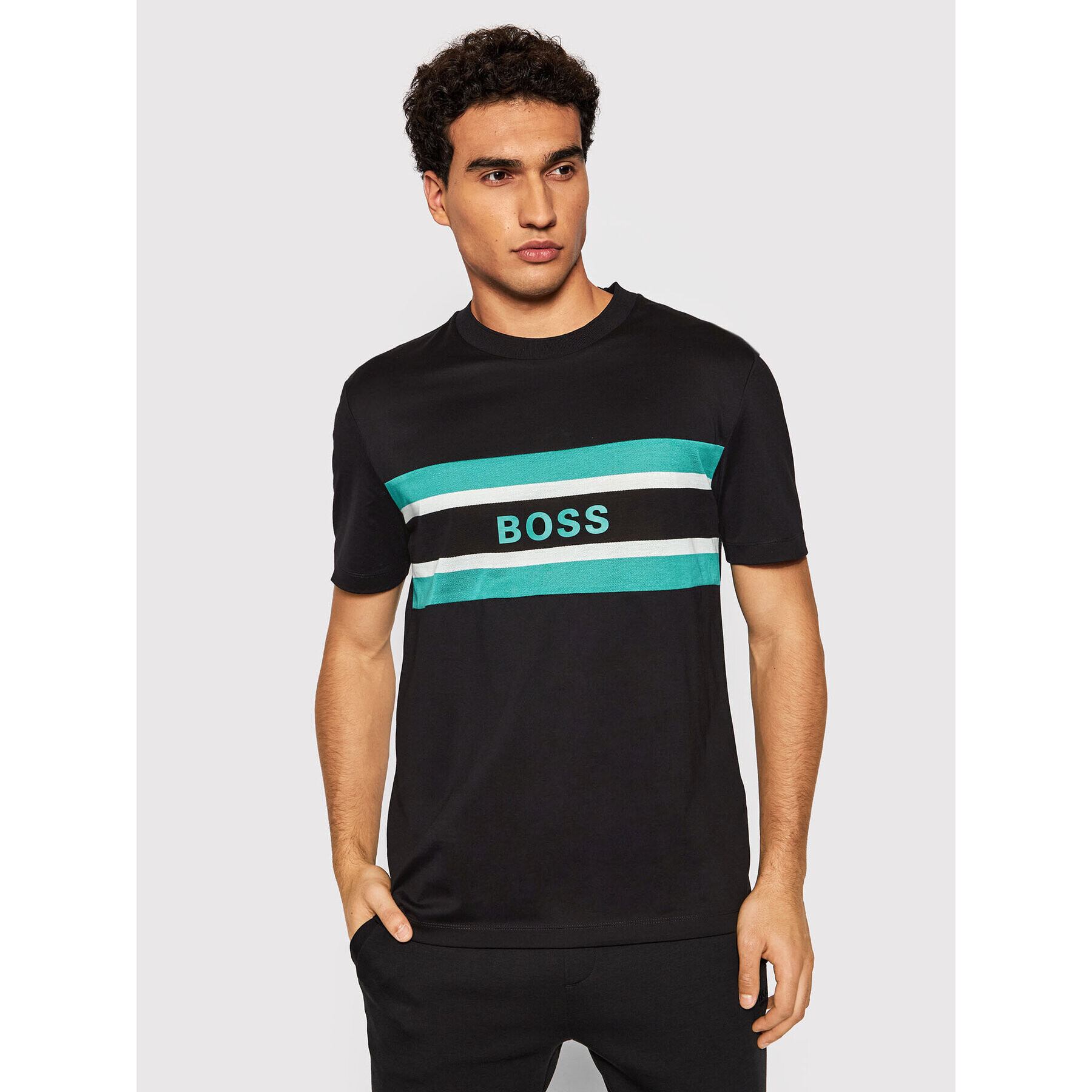 Boss T-Shirt Tiburt 123 50453284 Černá Regular Fit - Pepit.cz