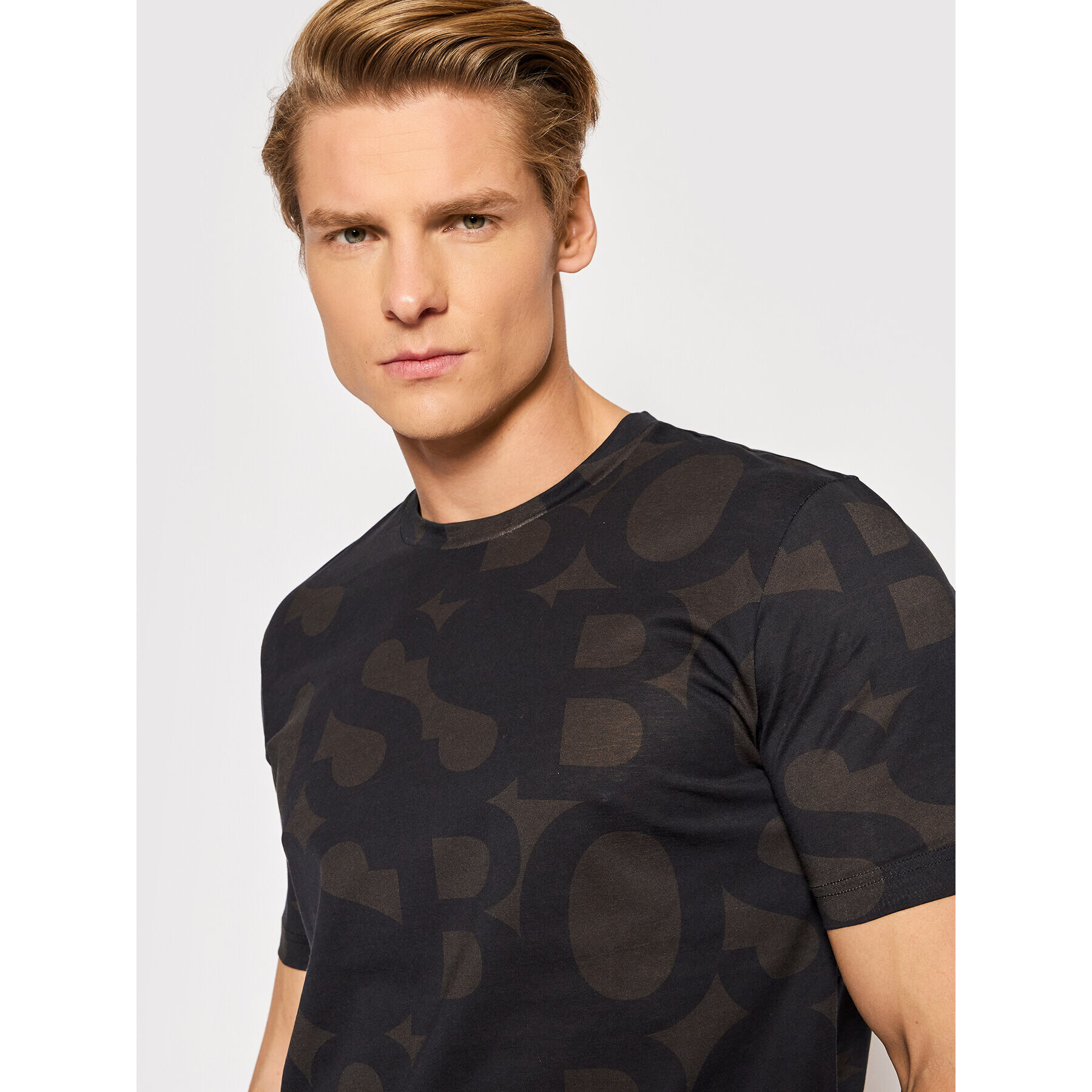 Boss T-Shirt Tiburt 255 50462633 Černá Regular Fit - Pepit.cz