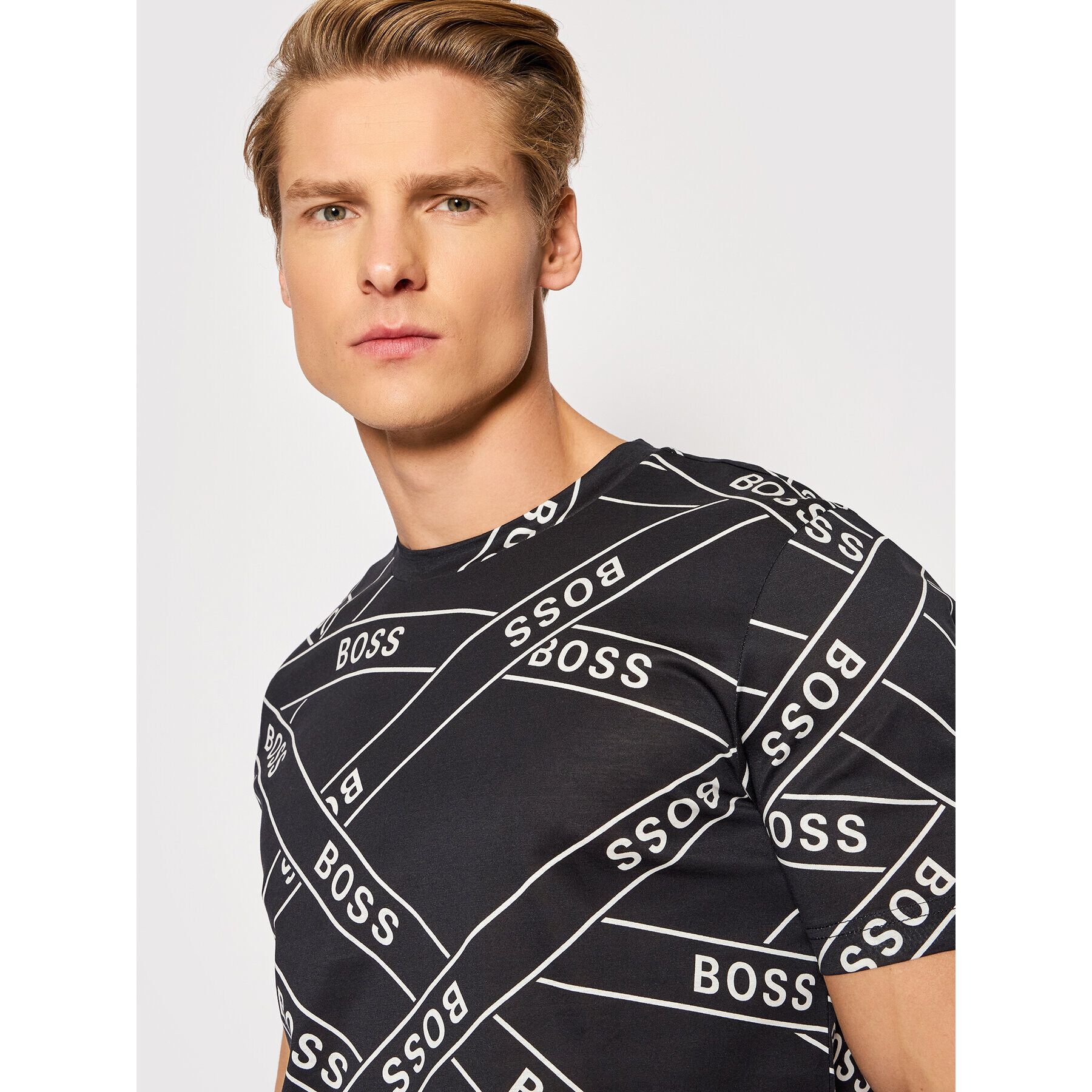 Boss T-Shirt Tiburt 255 50462633 Černá Regular Fit - Pepit.cz