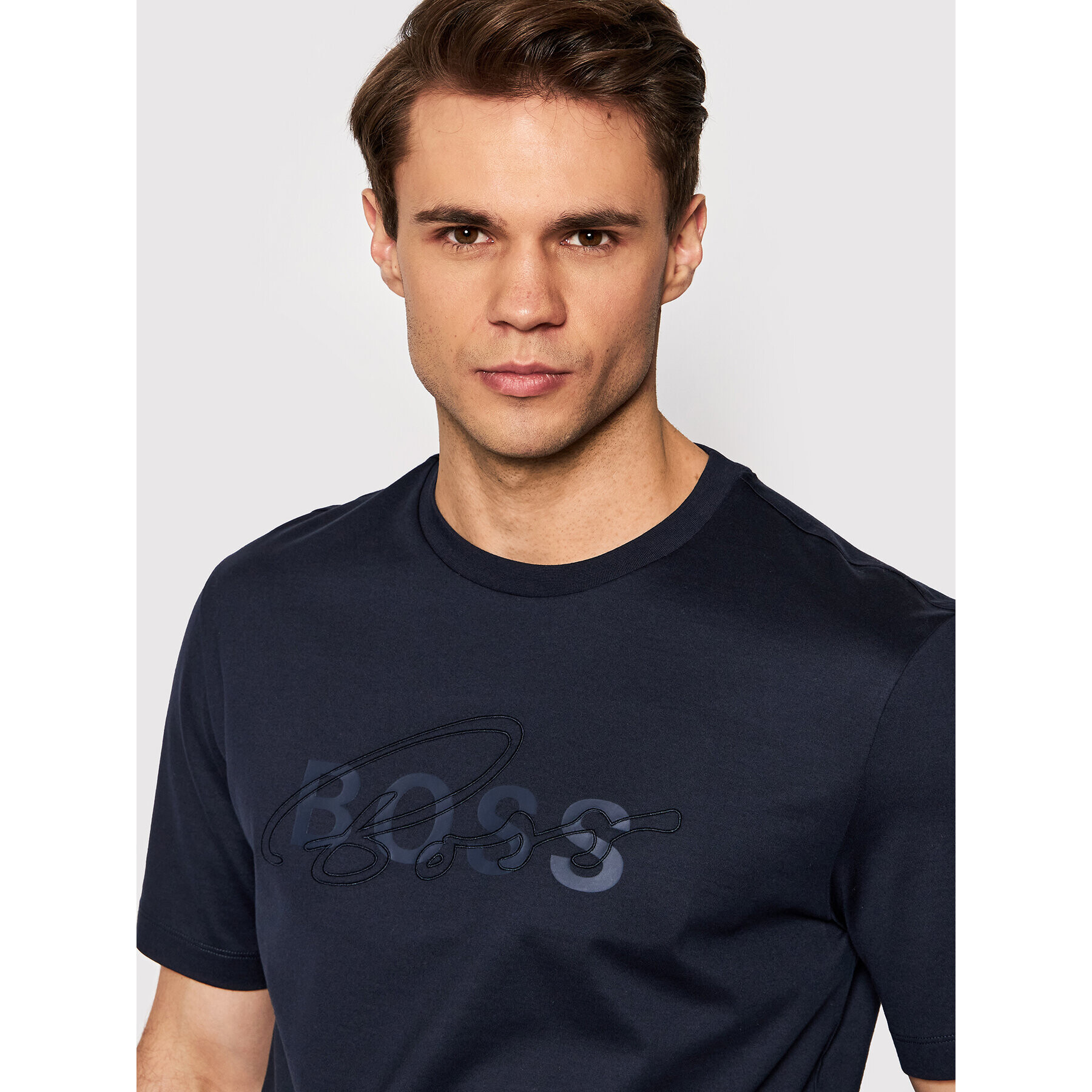 Boss T-Shirt Tiburt 264 50462613 Tmavomodrá Regular Fit - Pepit.cz