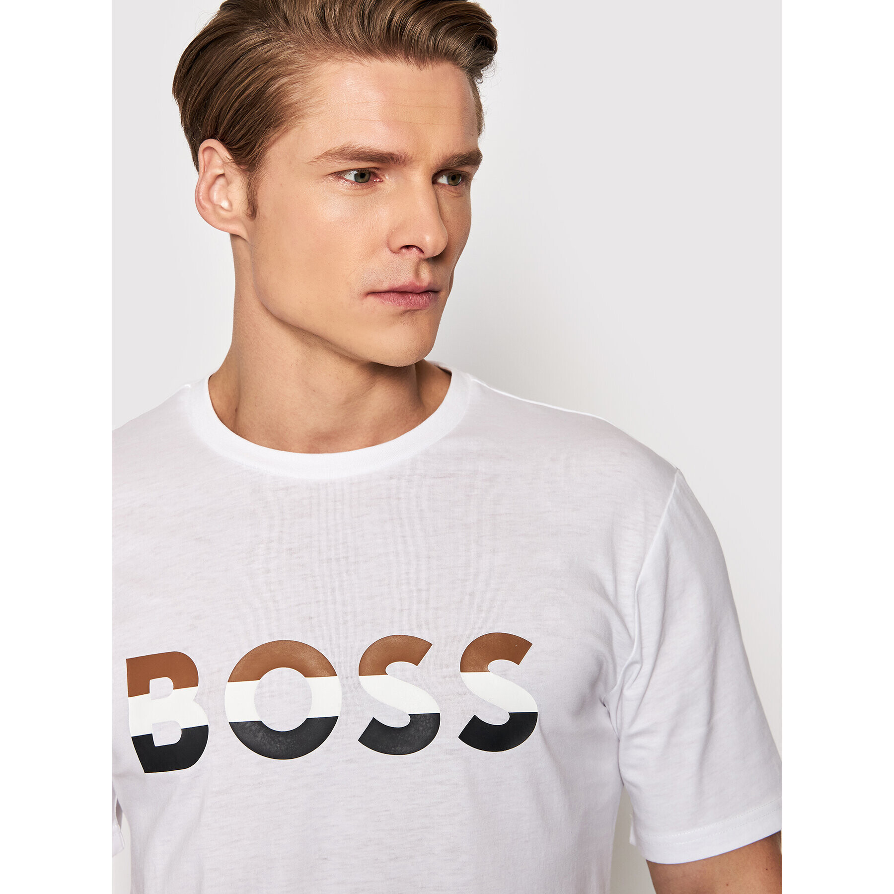 Boss T-Shirt Tiburt 272 50467075 Bílá Regular Fit - Pepit.cz