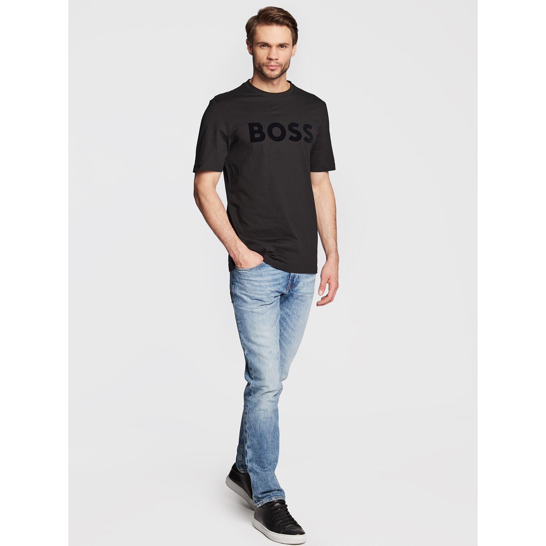 Boss T-Shirt Tiburt 318 50477303 Černá Regular Fit - Pepit.cz