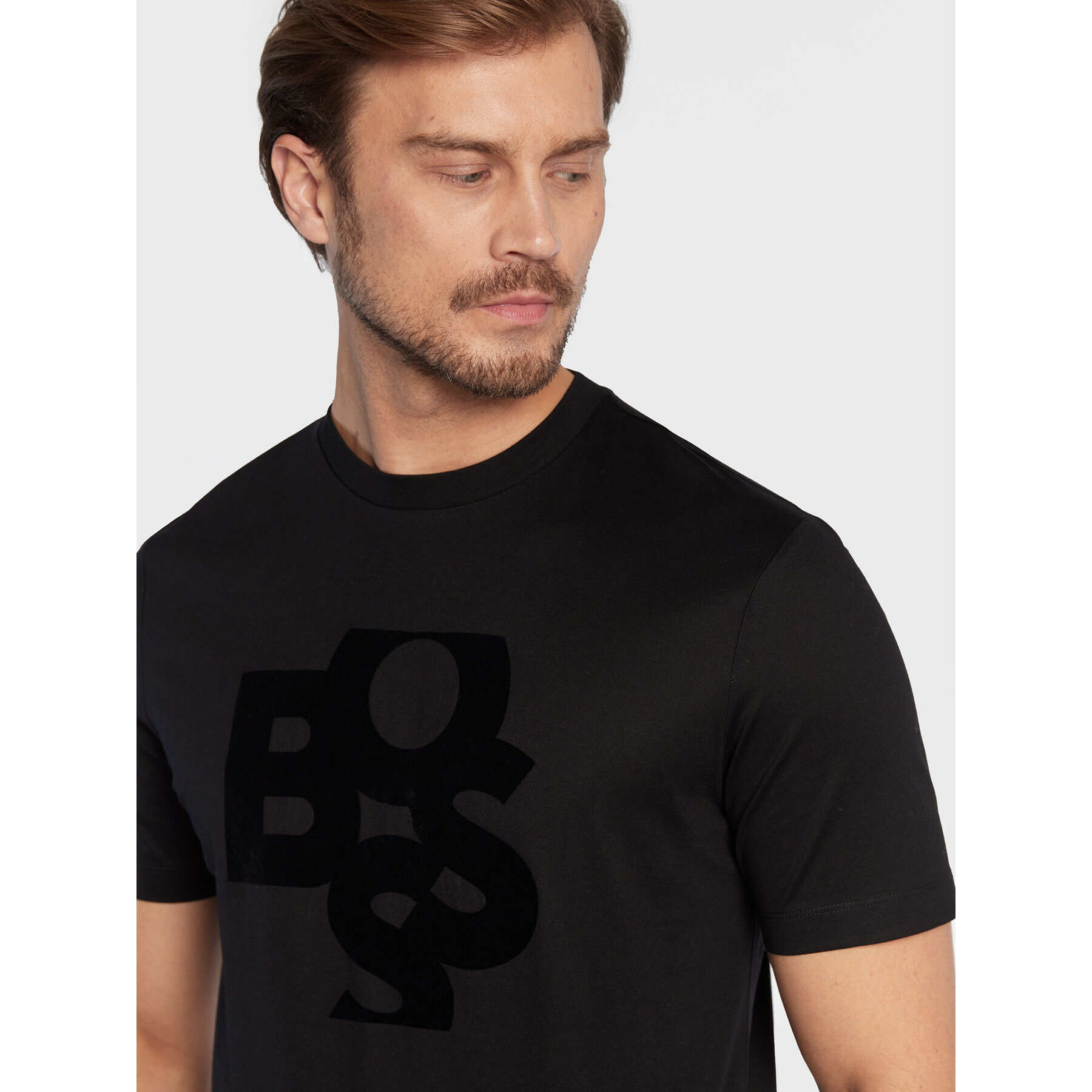 Boss T-Shirt Tiburt 50476793 Černá Regular Fit - Pepit.cz