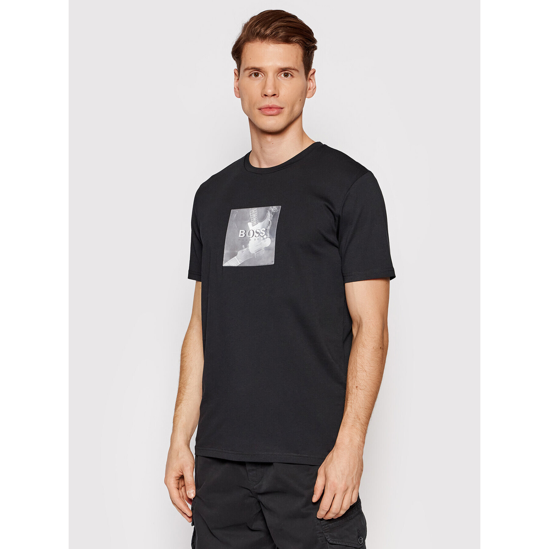 Boss T-Shirt Tlenticular 50460608 Černá Regular Fit - Pepit.cz