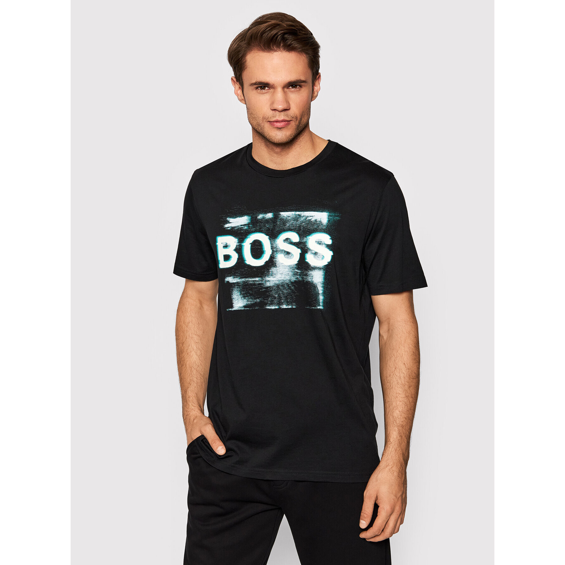 Boss T-Shirt TLogo 50460579 Černá Regular Fit - Pepit.cz