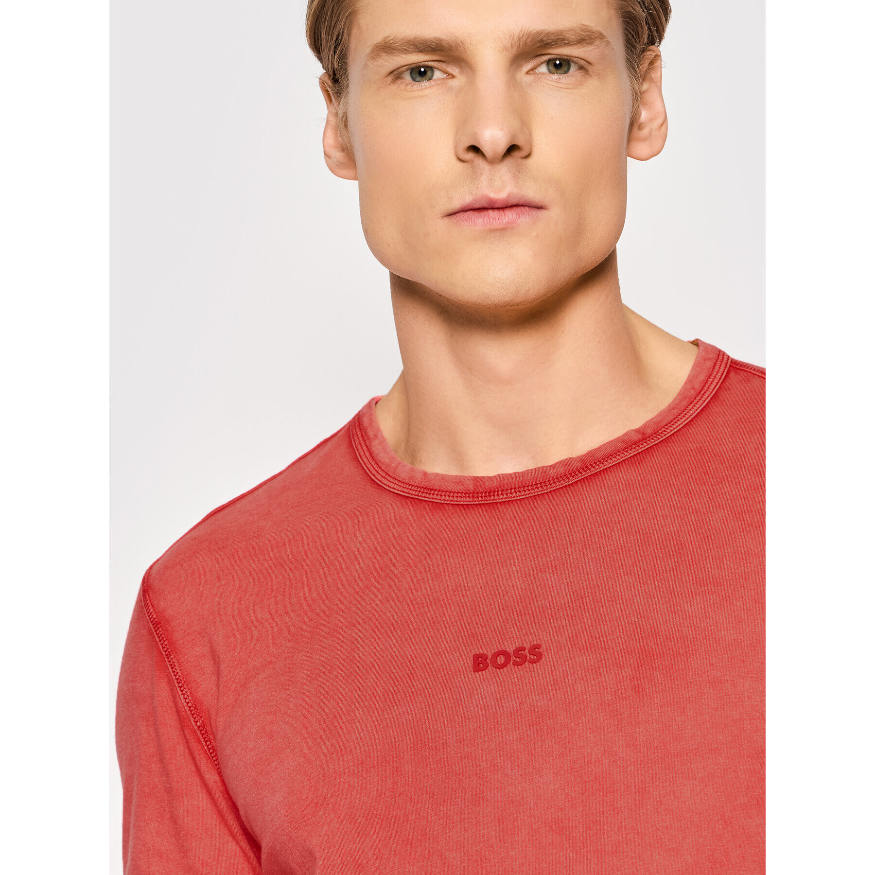 Boss T-Shirt Tokks 50468021 Červená Regular Fit - Pepit.cz