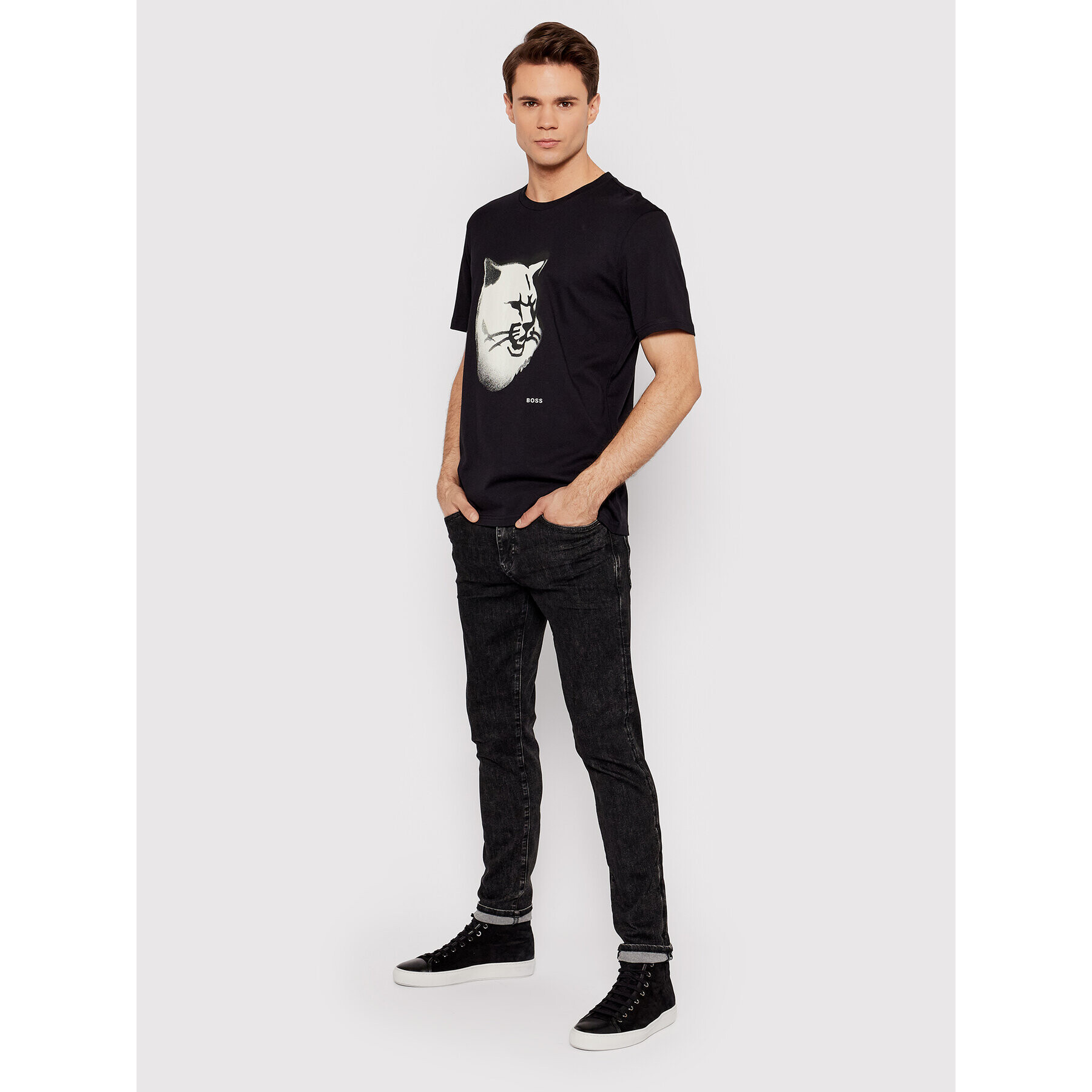 Boss T-Shirt Tyro 2 50465385 Černá Regular Fit - Pepit.cz