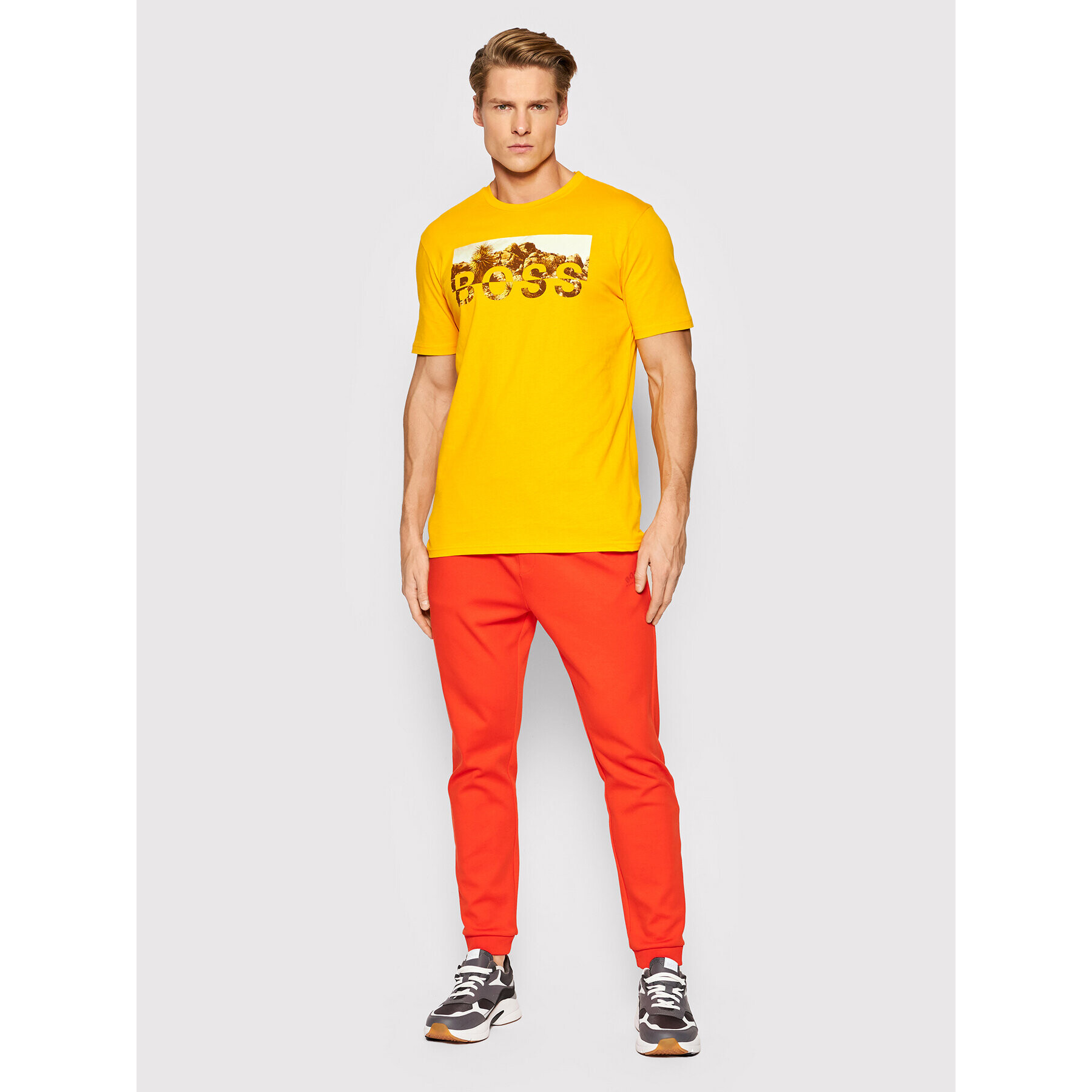 Boss T-Shirt Tyro 3 50465365 Žlutá Regular Fit - Pepit.cz