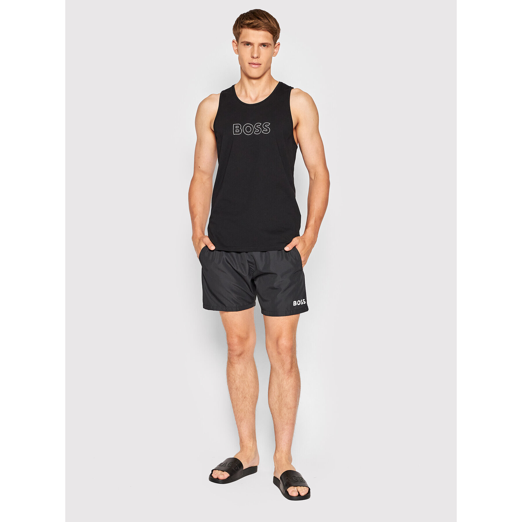 Boss Tank top Beach 50469301 Černá Regular Fit - Pepit.cz